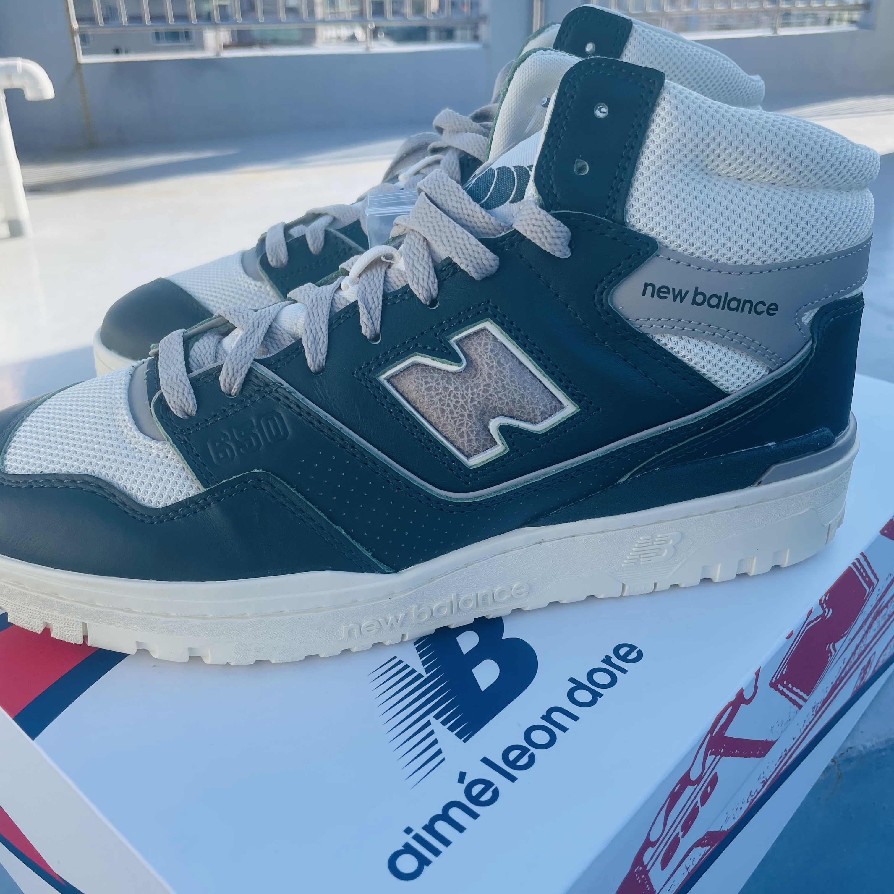 New Balance x Aime Leon Dore 650R Forest Green 착용 스타일 - 3