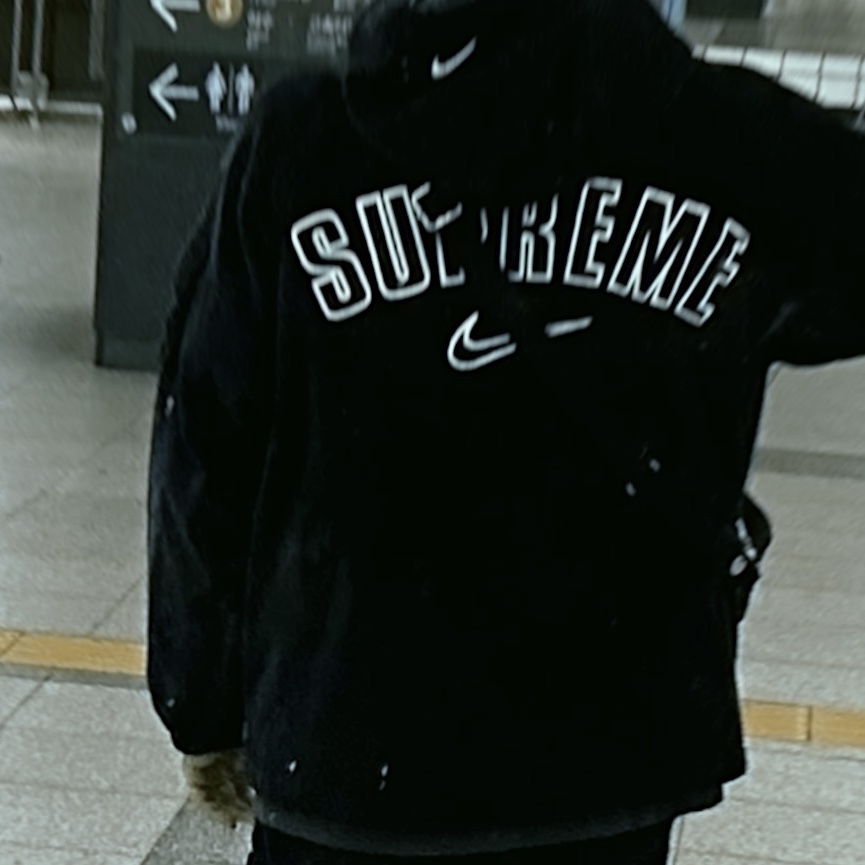 Supreme x Nike Arc Corduroy Hooded Jacket Black - 22SS 착용 스타일