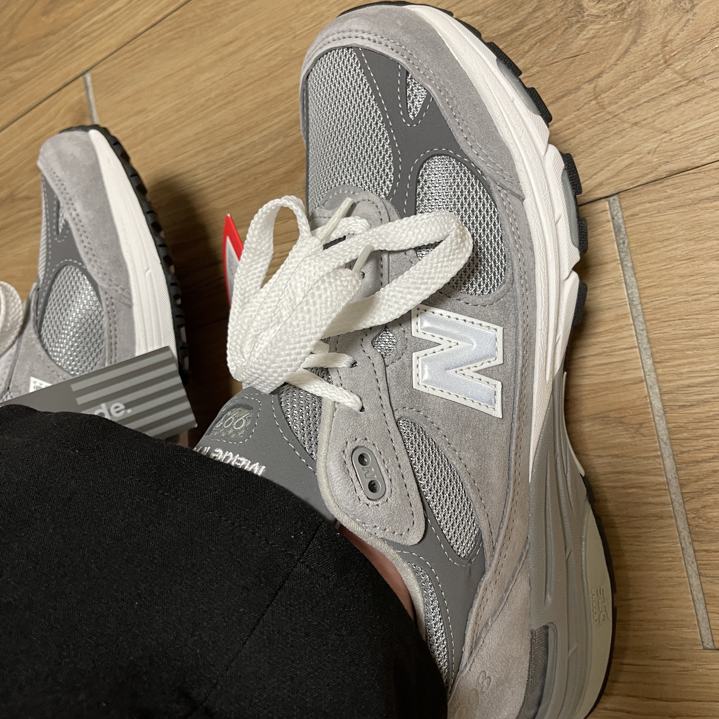 New Balance 993 Made in USA Grey - D Standard 착용 스타일 - 4