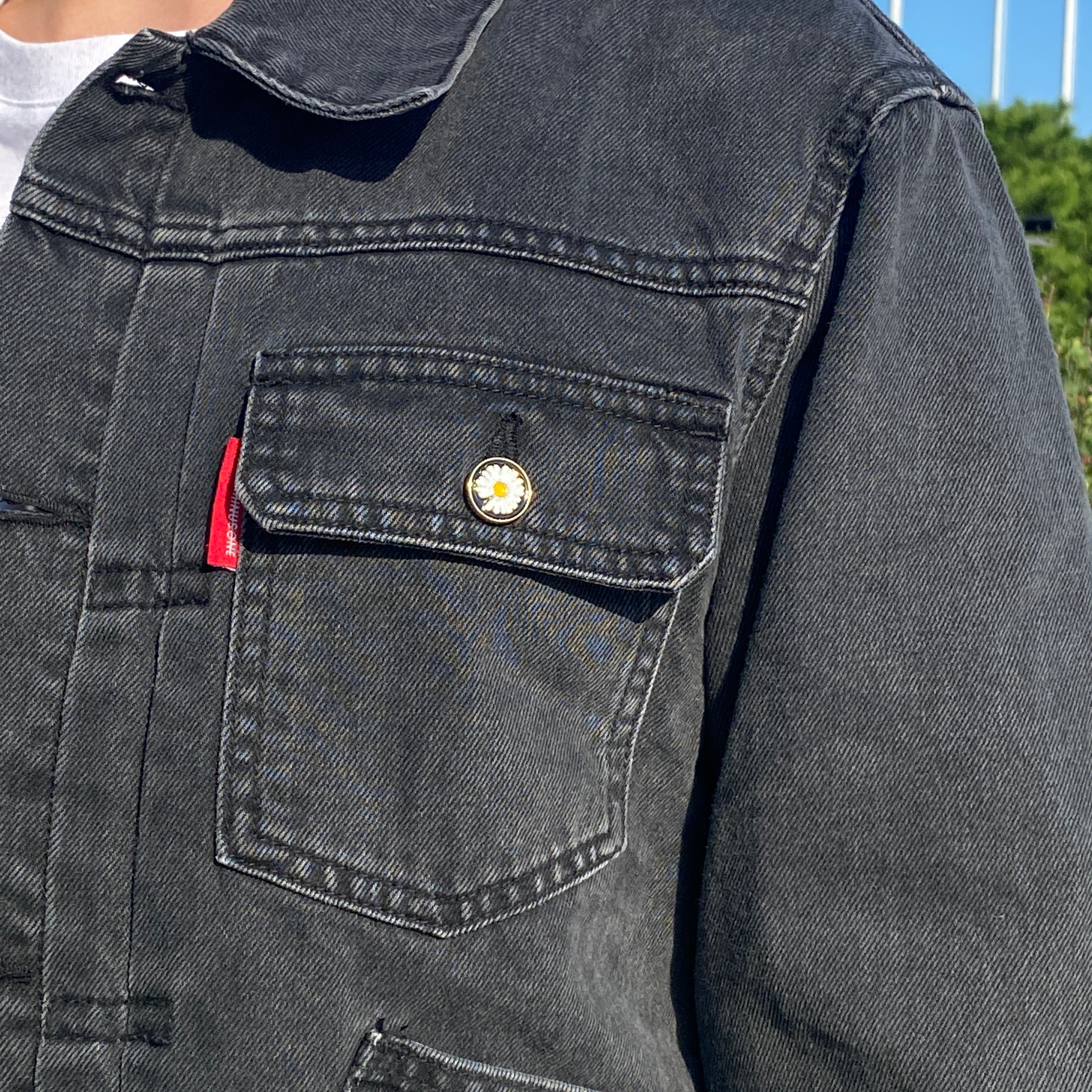 Nike x Peaceminusone Air Force 1 Low Para-Noise, Peaceminusone Denim Jacket #2 Black 착용 스타일 - 3