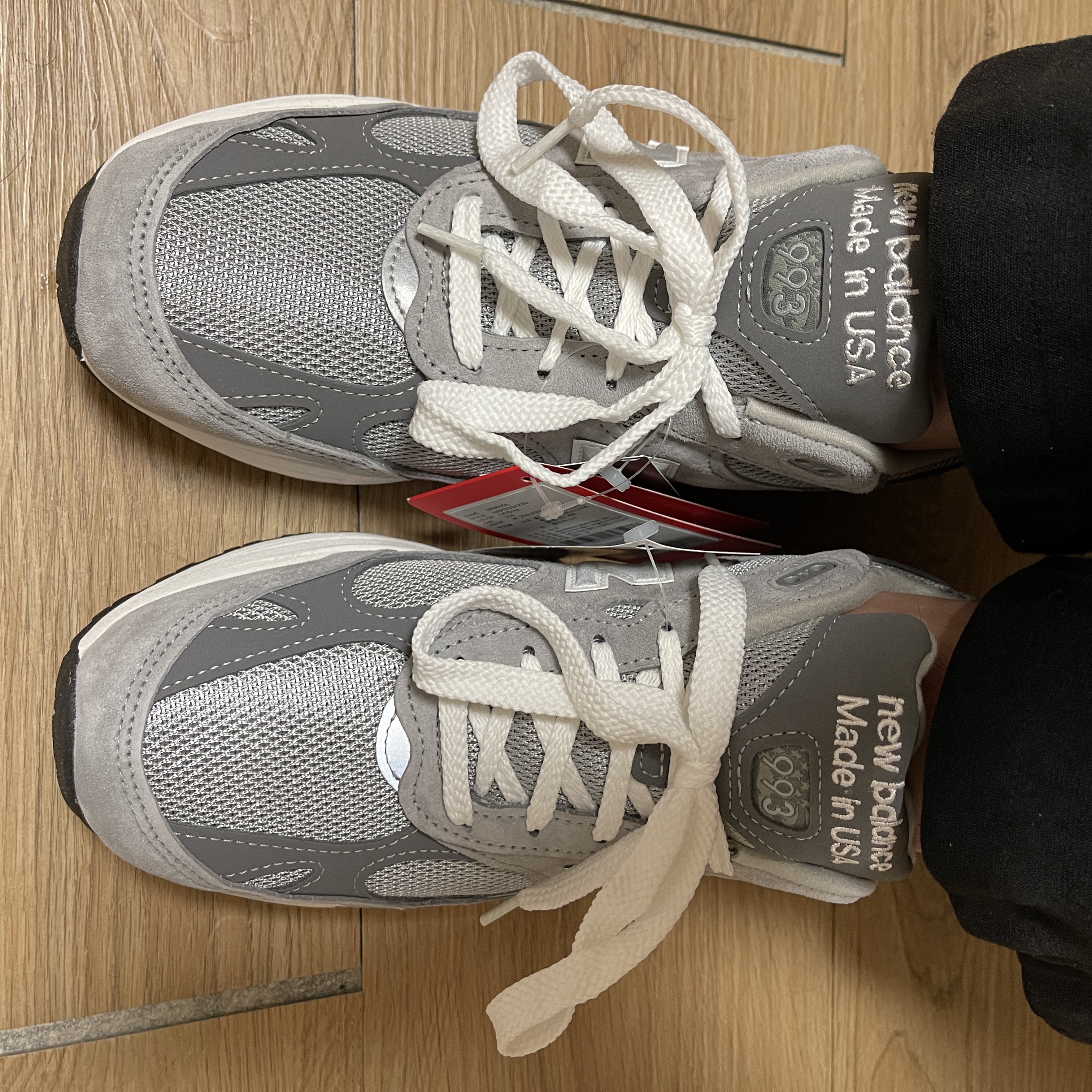 New Balance 993 Made in USA Grey - D Standard 착용 스타일 - 5