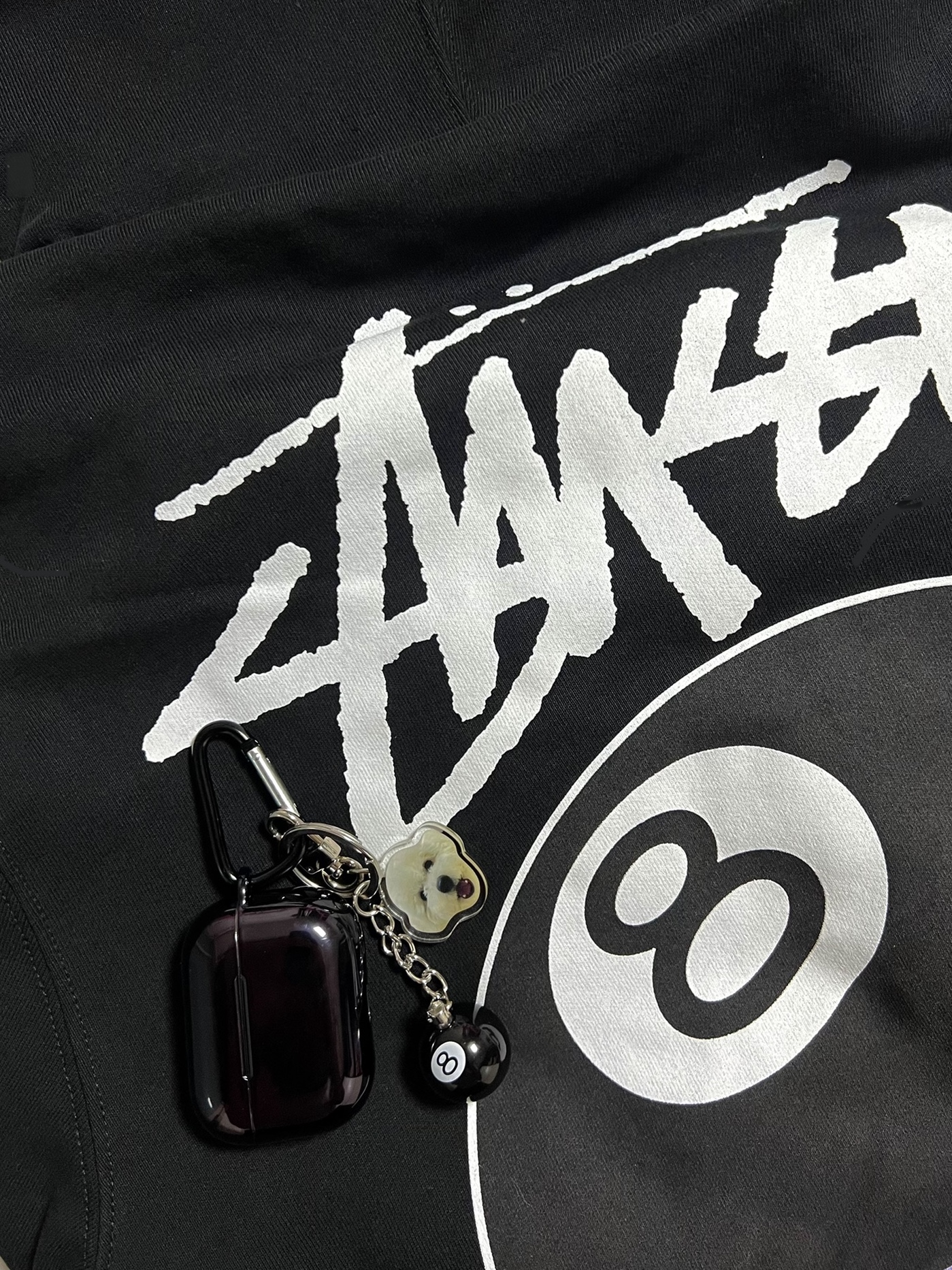 Stussy 8 Ball Pigment Dyed T-Shirt Black - 22SS, Stussy 8 Ball T-Shirt Black - 22SS 착용 스타일
