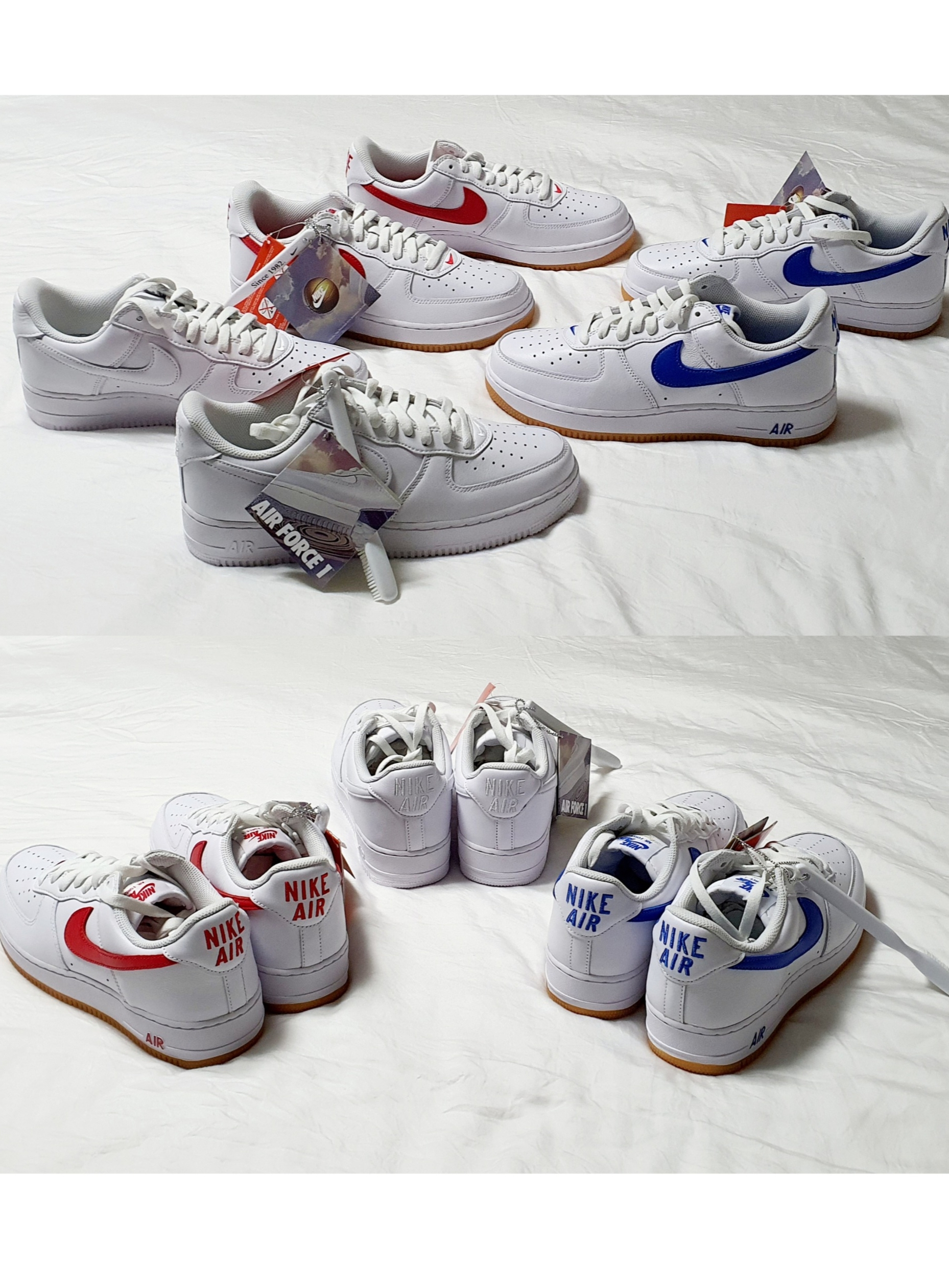 Nike Air Force 1 '07 LV8 40th Anniversary Join Forces Sail Malachite, Nike Air Force 1 '07 LV8 40th Anniversary Join Forces White Black 착용 스타일 - 2
