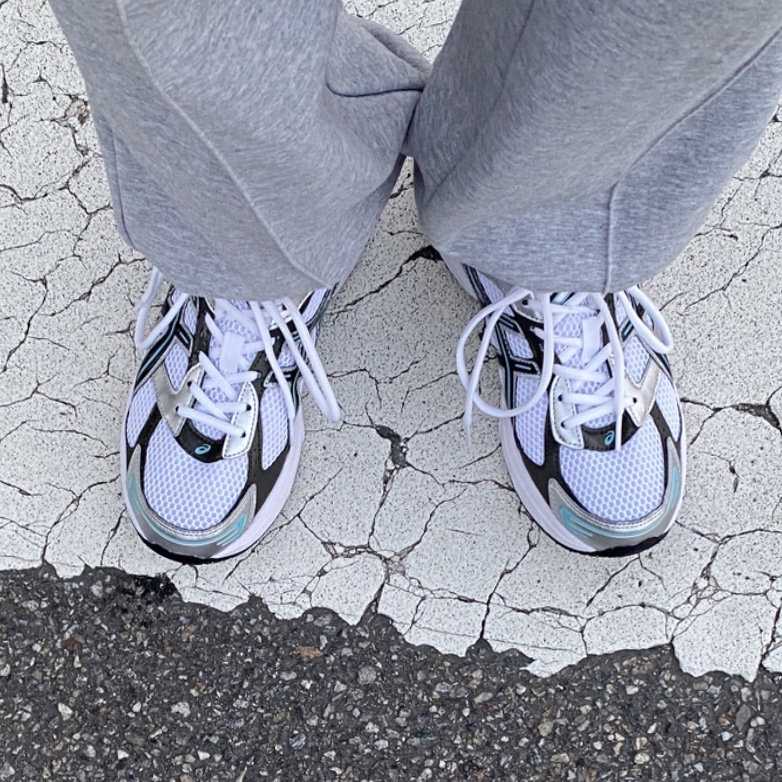 Asics Gel-1130 White Black Mint 착용 스타일 - 5