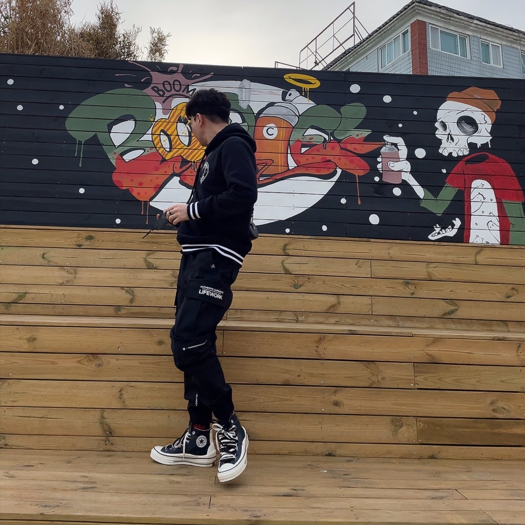 Converse x Kim Jones Chuck 70 Utility Wave High Black 착용 스타일