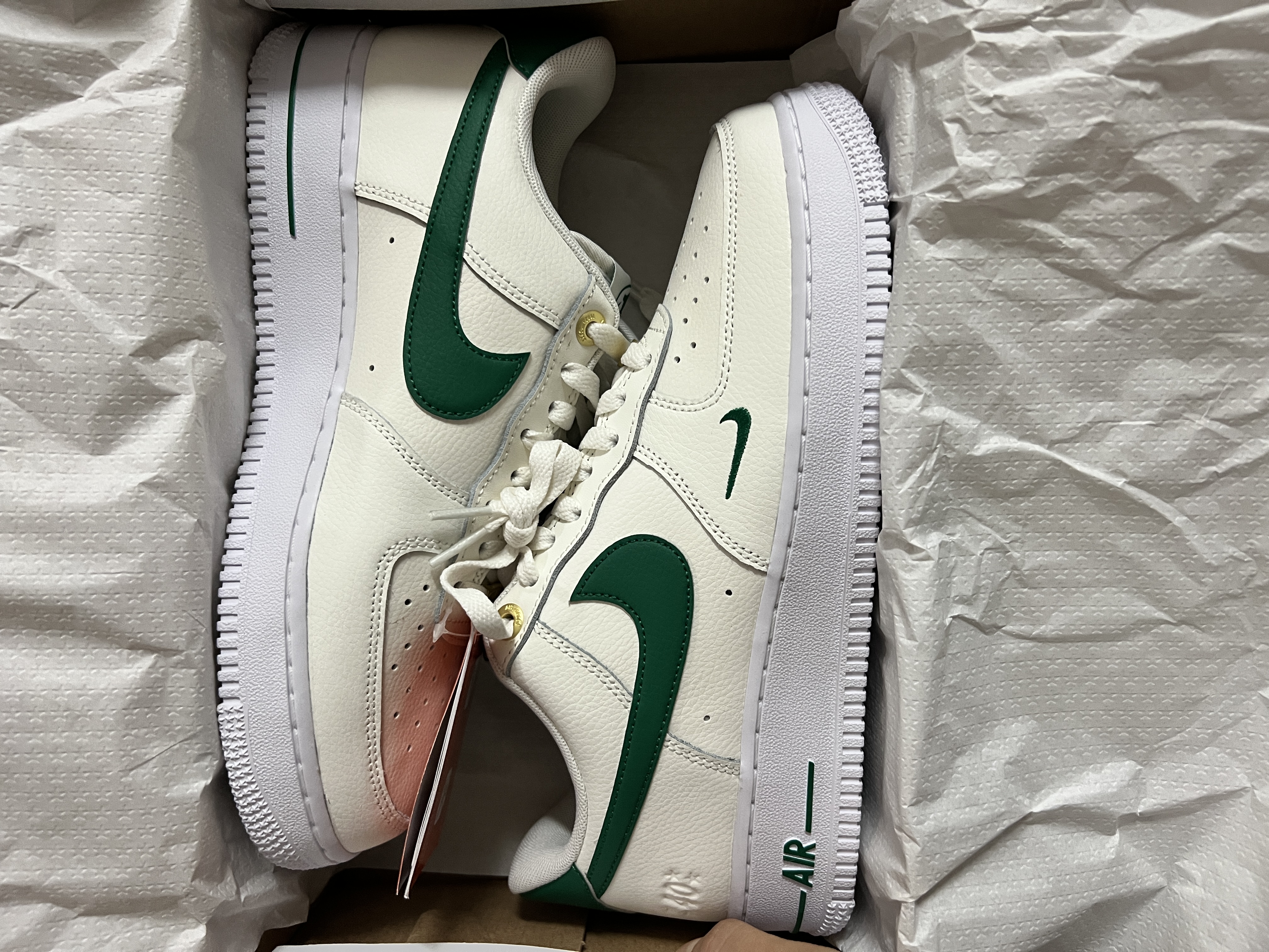 Nike Air Force 1 '07 LV8 40th Anniversary Join Forces Sail Malachite 착용 스타일 - 1