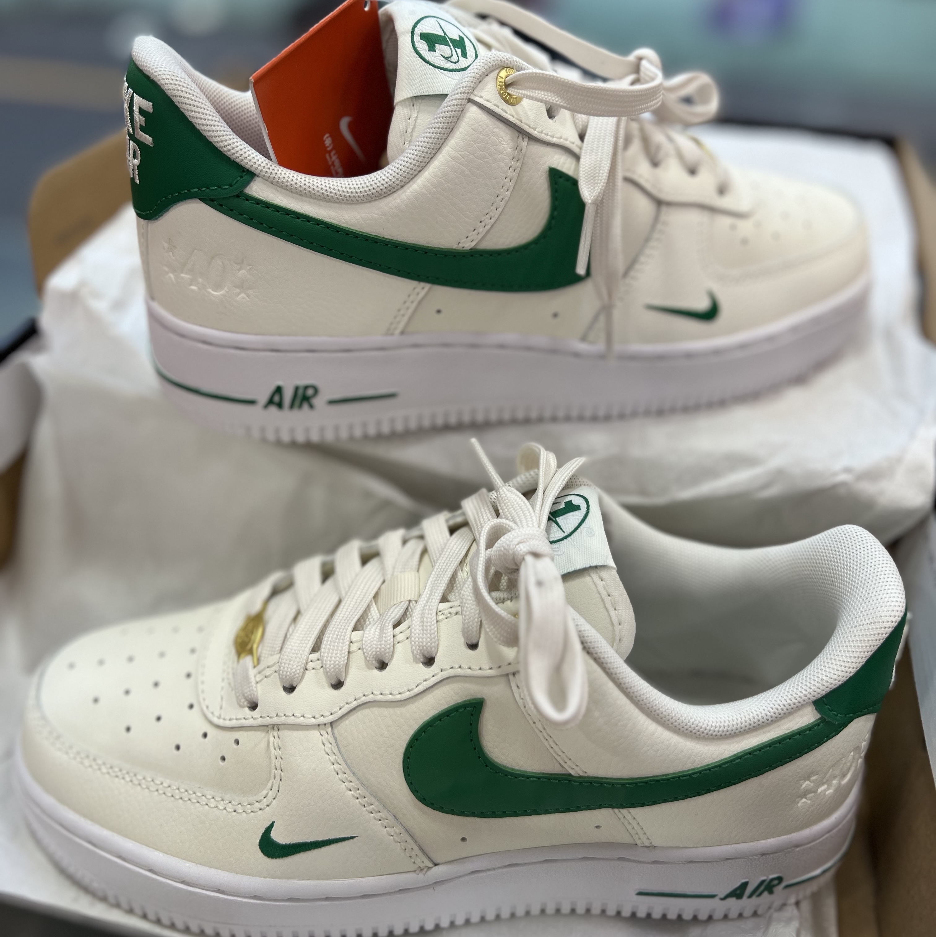 Nike Air Force 1 '07 LV8 40th Anniversary Join Forces Sail Malachite 착용 스타일