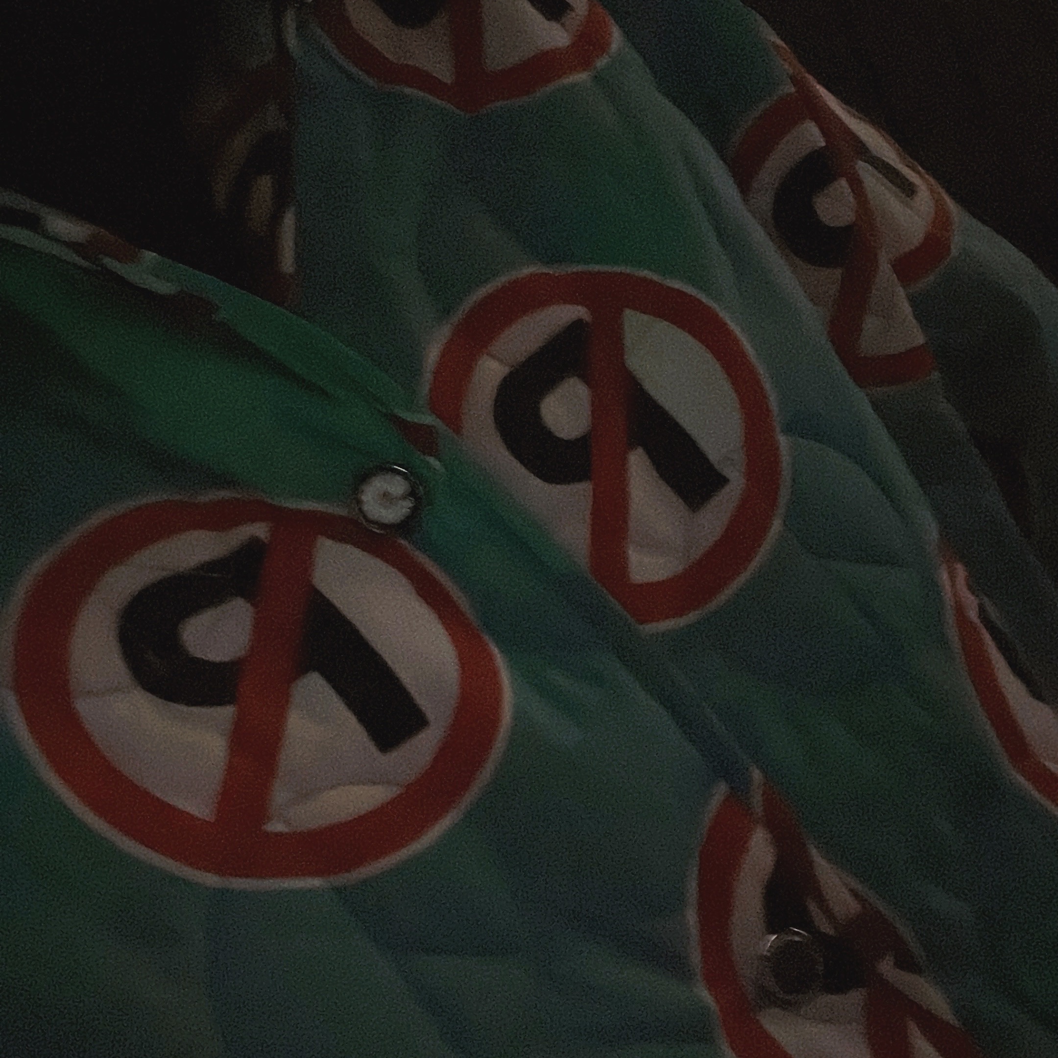 Peaceminusone Quilted Jacket #5 Aqua 착용 스타일