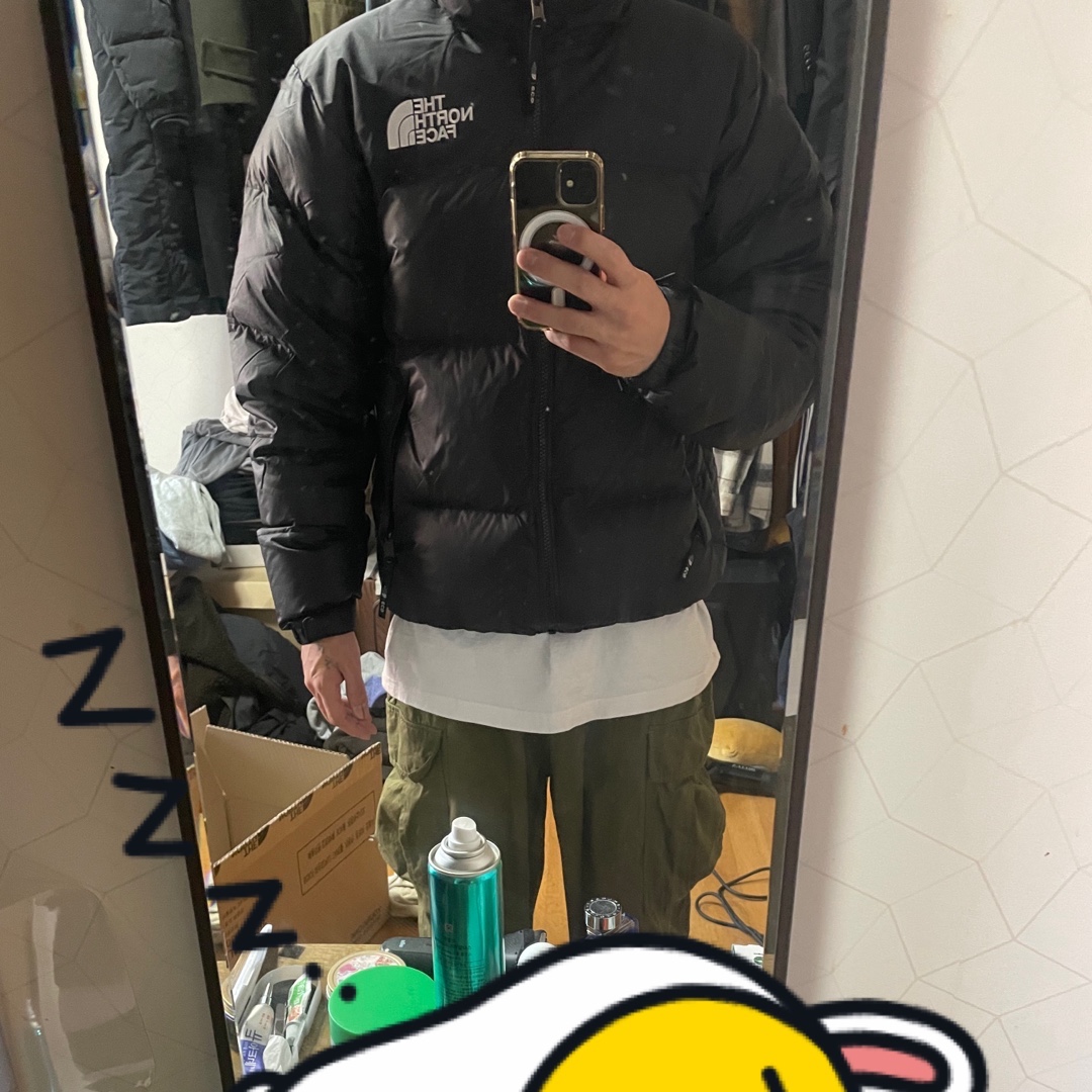 The North Face 1996 Eco Nuptse Jacket Black 착용 스타일 - 3