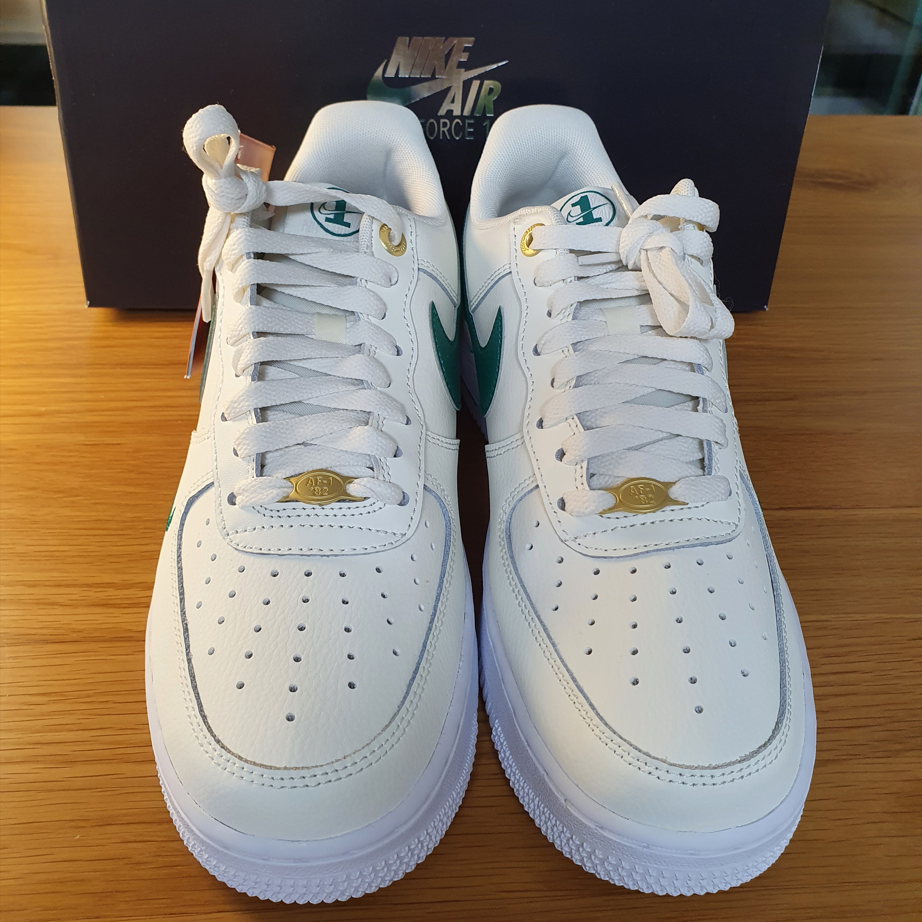 Nike Air Force 1 '07 LV8 40th Anniversary Join Forces Sail Malachite 착용 스타일 - 1