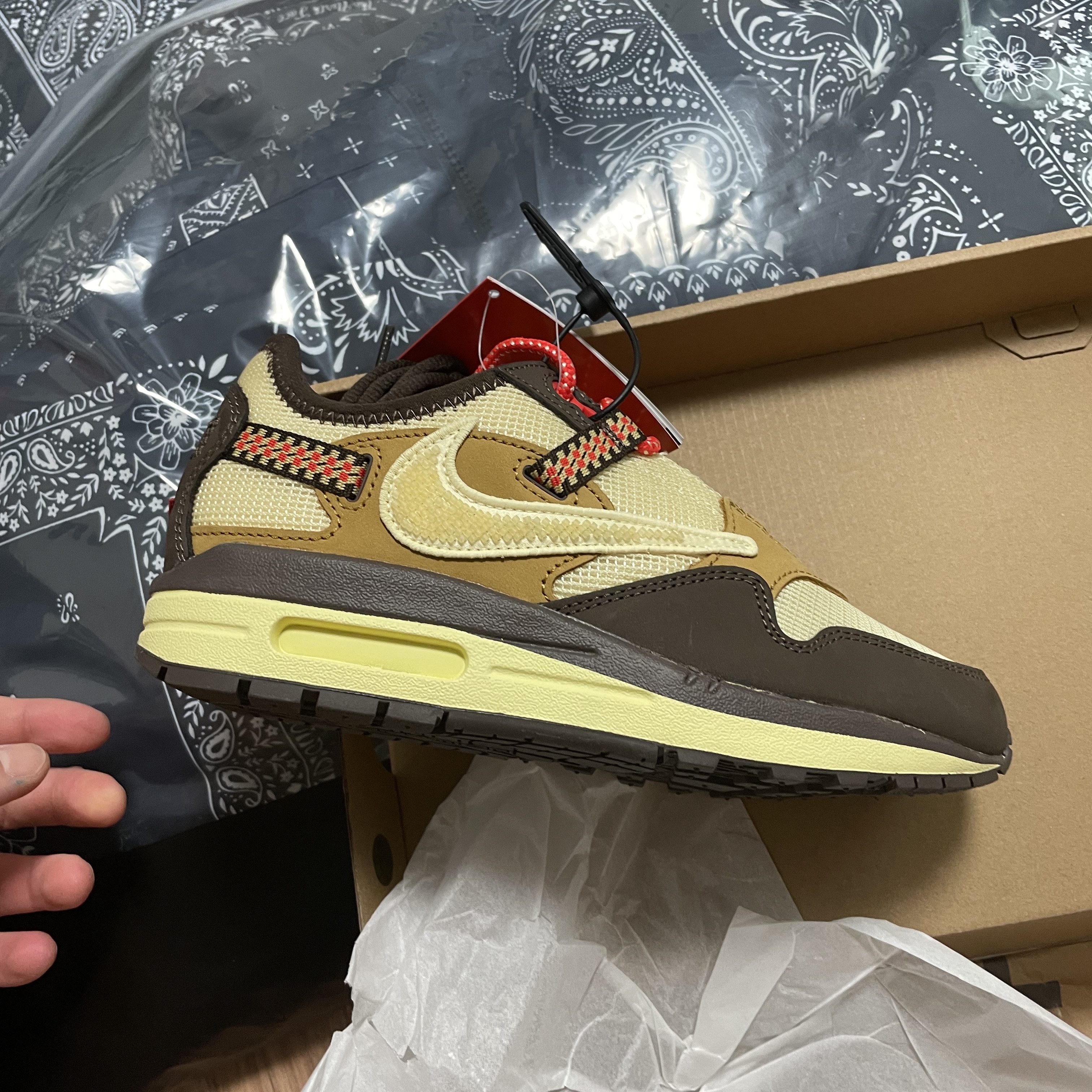 Nike x Travis Scott Air Max 1 Cact.us Brown 착용 스타일