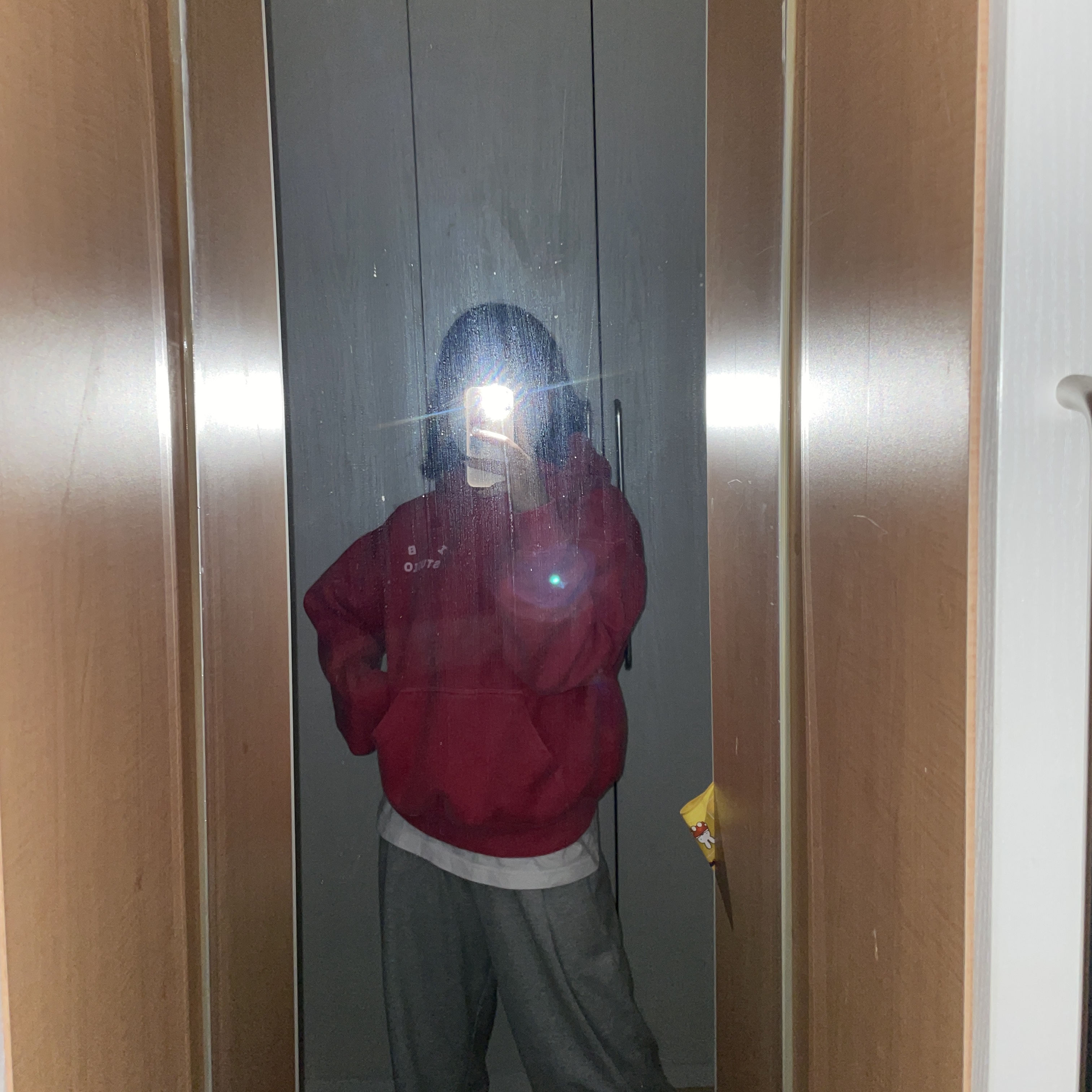IAB Studio Pigment Hoodie & Sack Coral, IAB Studio Pigment Hoodie Coral 착용 스타일 - 1