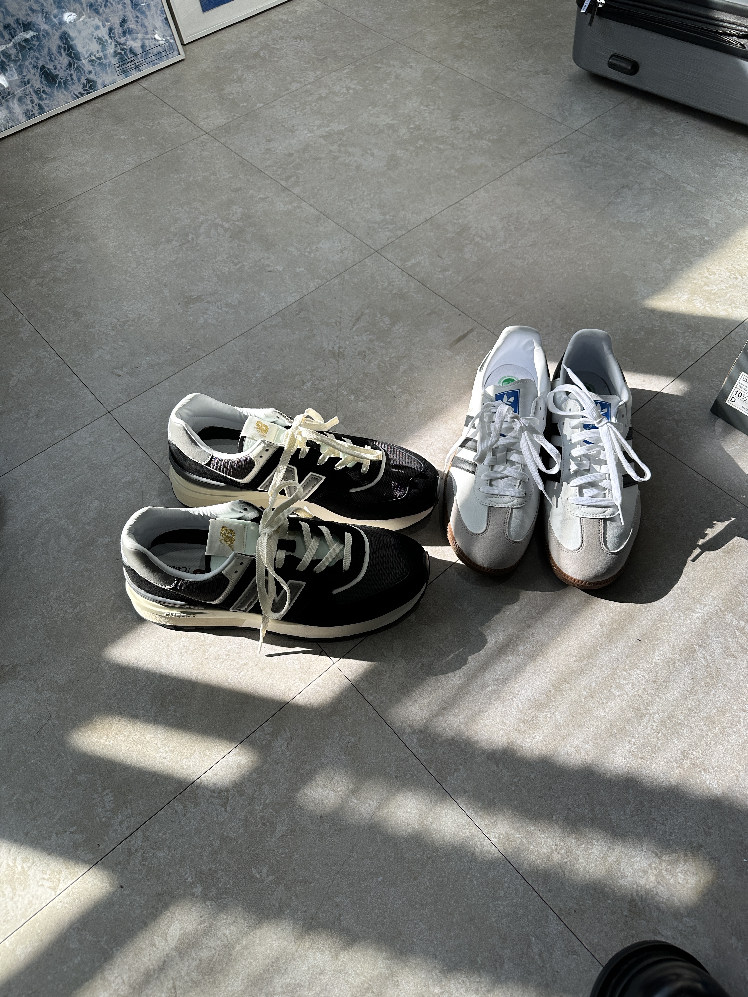Adidas Samba Vegan White Black 착용 스타일 - 3