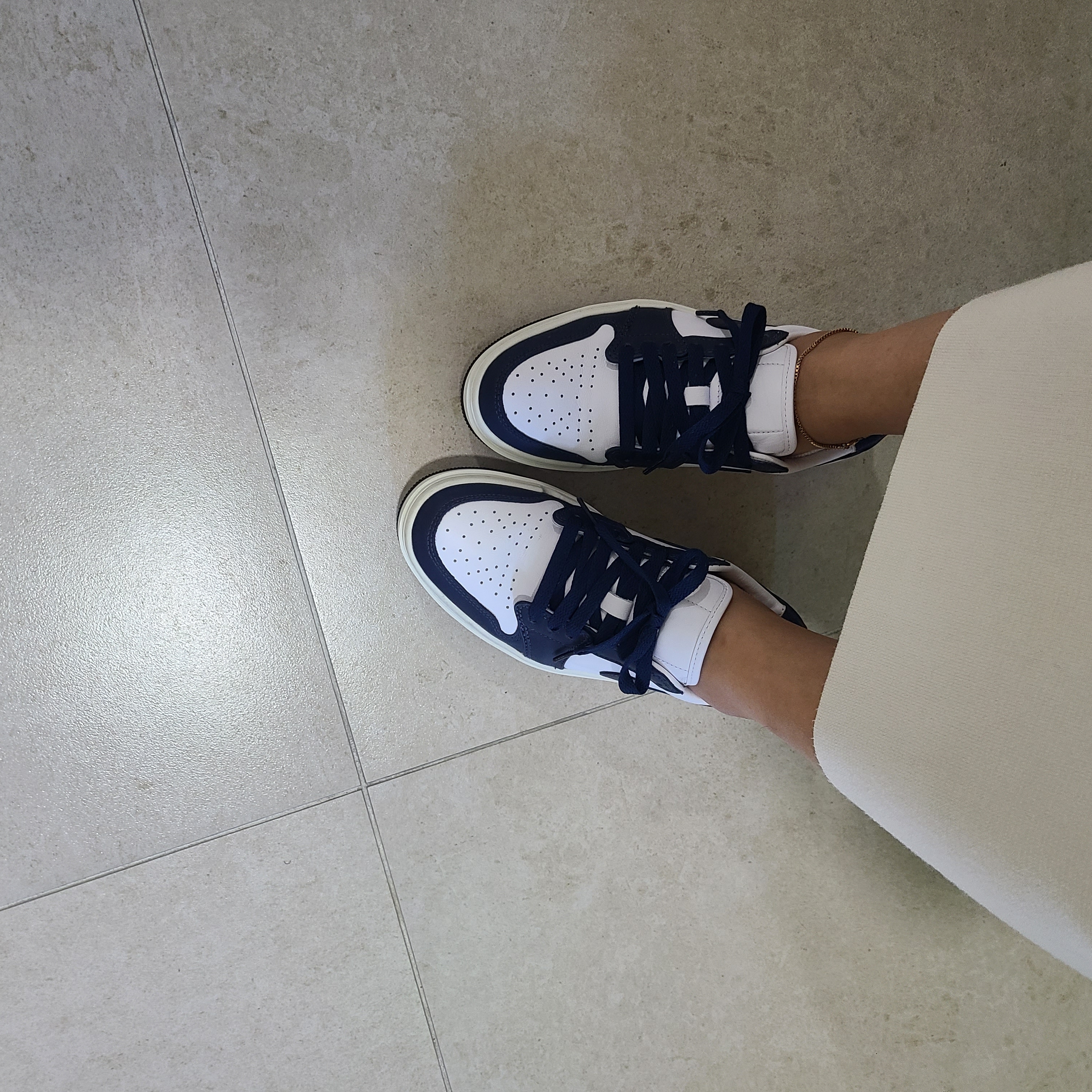 (W) Jordan 1 Elevate Low Midnight Navy 착용 스타일