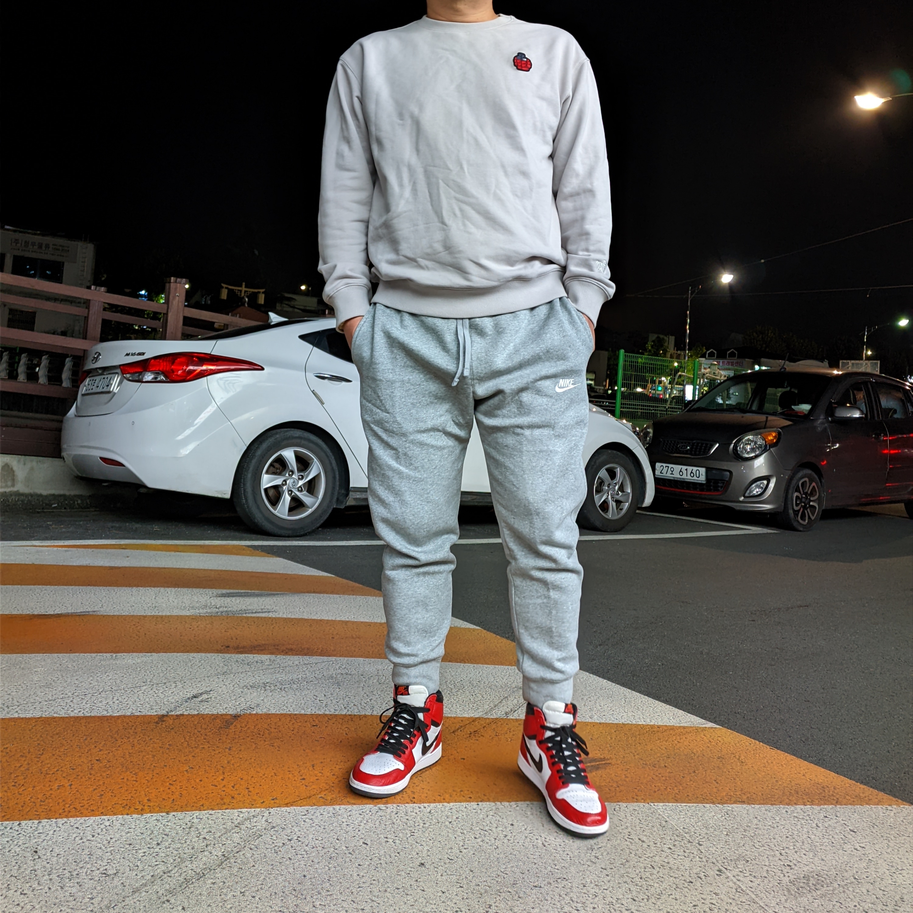 Jordan 1 Retro High OG Light Fusion Red 착용 스타일