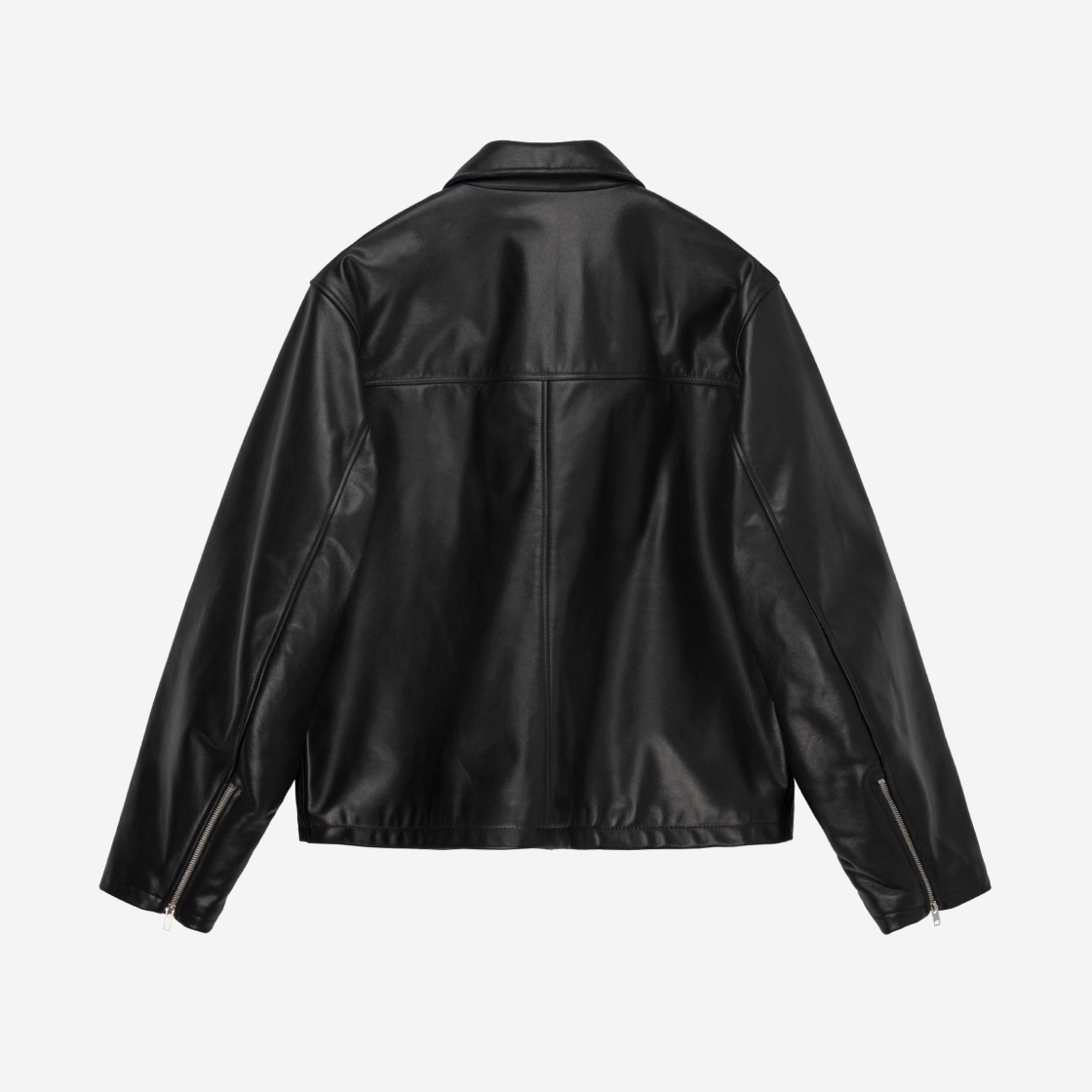 STUSSY LEATHER BING JACKET レザージャケット肩幅52cm - レザージャケット