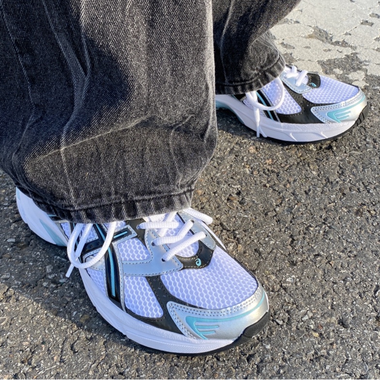 Asics Gel-1130 White Black Mint 착용 스타일 - 3