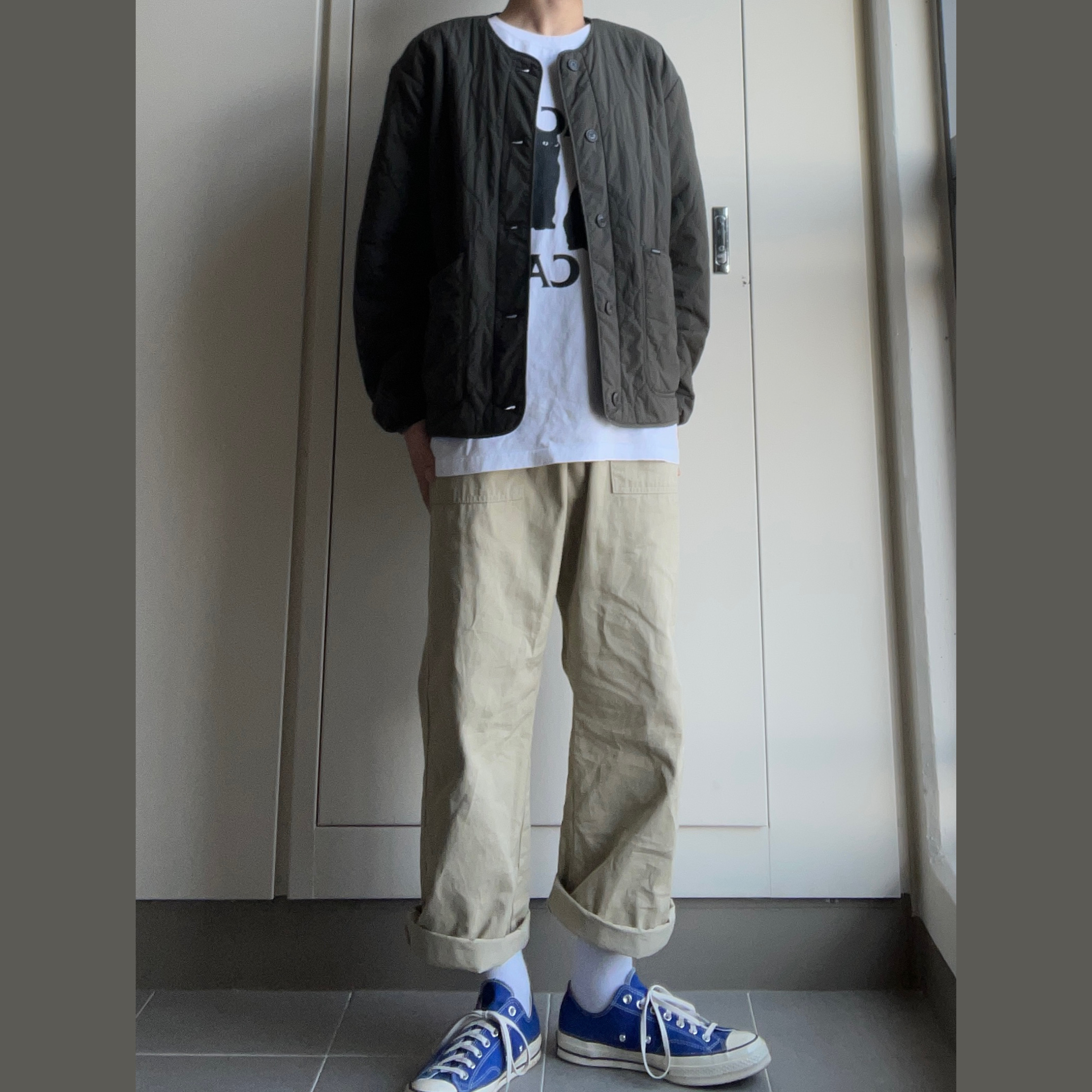 Converse Chuck 70 Ox Vintage Canvas Rush Blue 착용 스타일