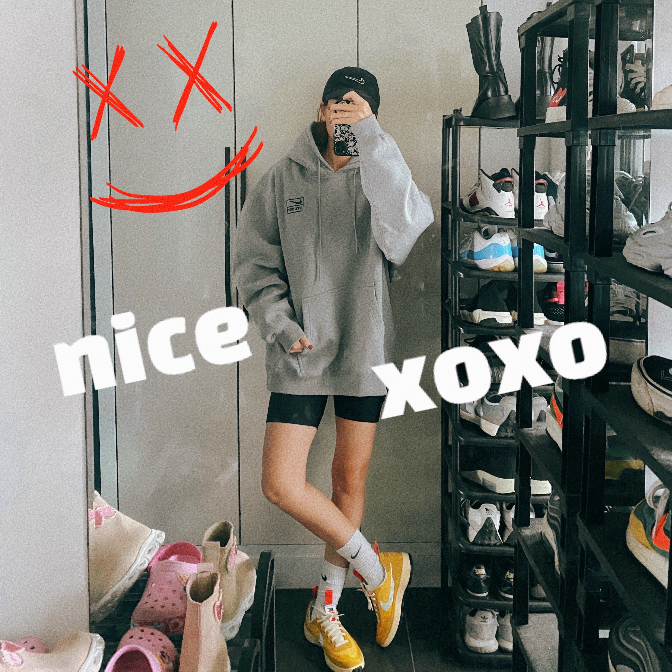 Nike x Tom Sachs General Purpose Shoe Archive, Nike x Stussy NRG RA Pullover Hoodie Dark Grey Heather (DJ9488-063) 착용 스타일