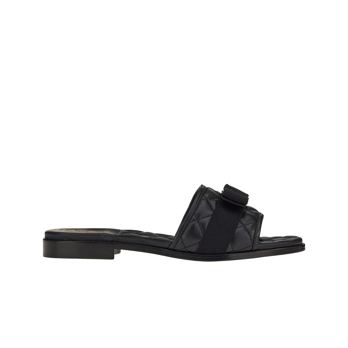 (W) 페라가모 바라 보우 슬라이드 블랙 - C((W) Ferragamo Vara Bow Slide Black -C) - 1