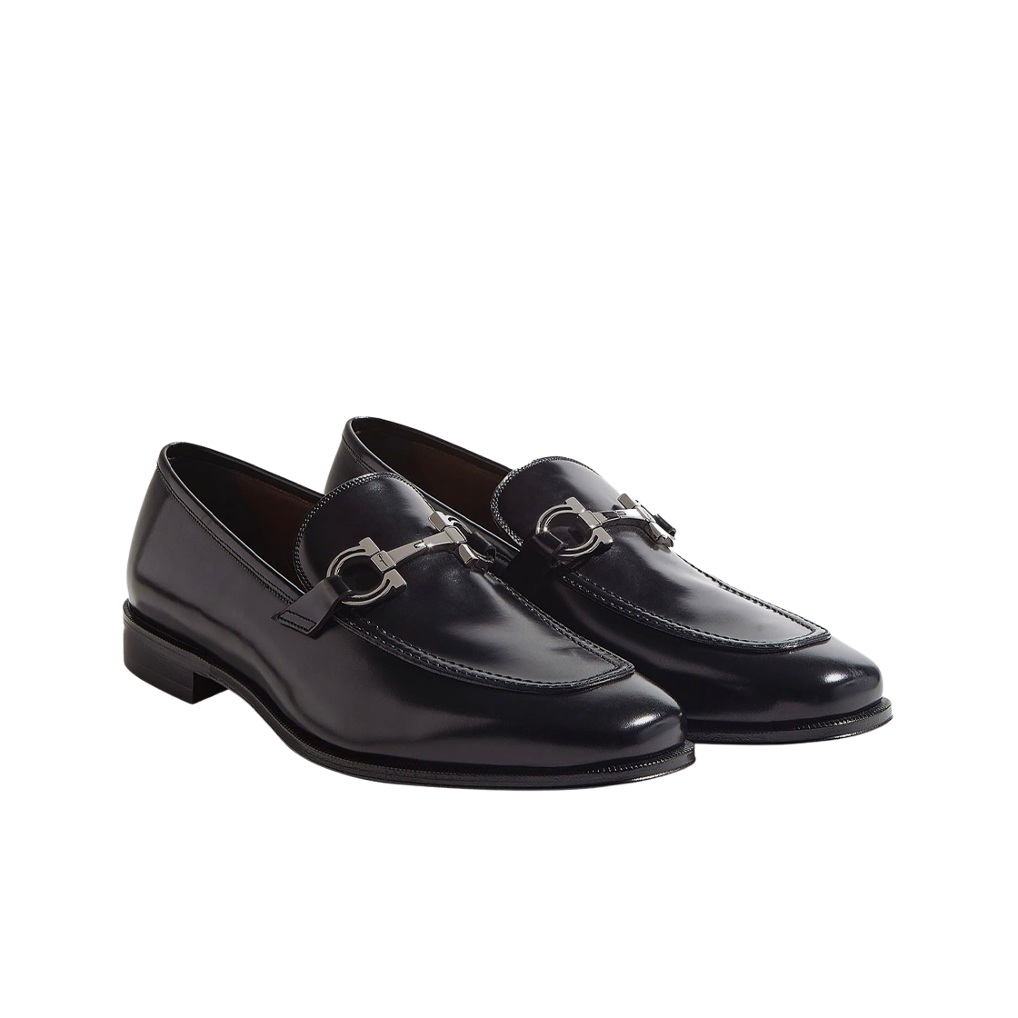 페라가모 간치니 오너먼트 모카신 블랙 - EE(Ferragamo Moccasin with Gancini Ornament Black - EE) - 2