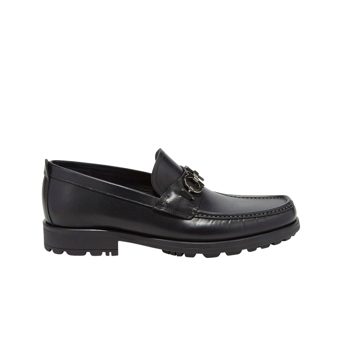 페라가모 간치니 오너먼트 모카신 블랙 - EE(Ferragamo Moccasin with Gancini Ornament Black - EE) - 1