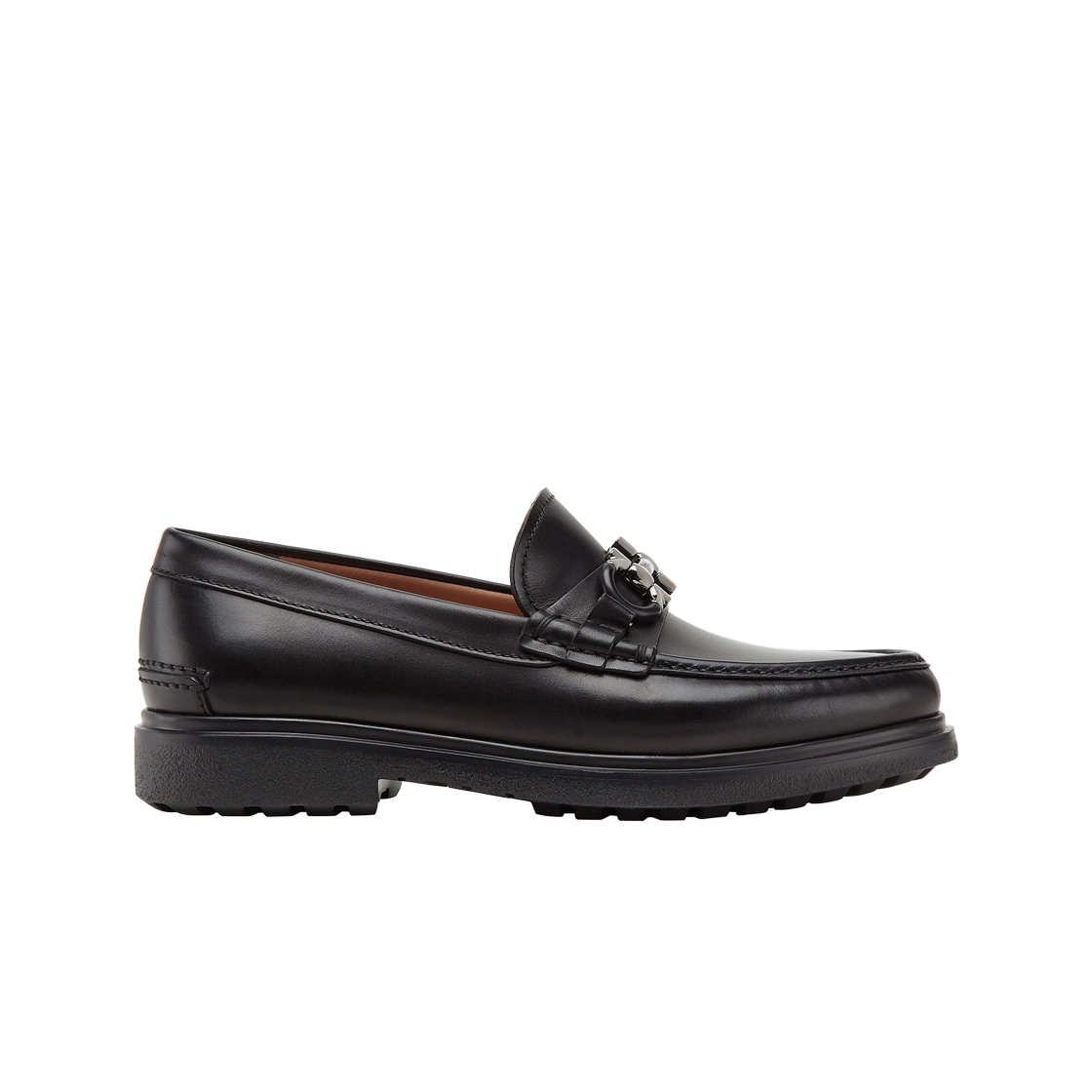 페라가모 간치니 오너먼트 청키 모카신 블랙 - EE(Ferragamo Chunky Moccasin with Gancini Ornament Black - EE) - 1