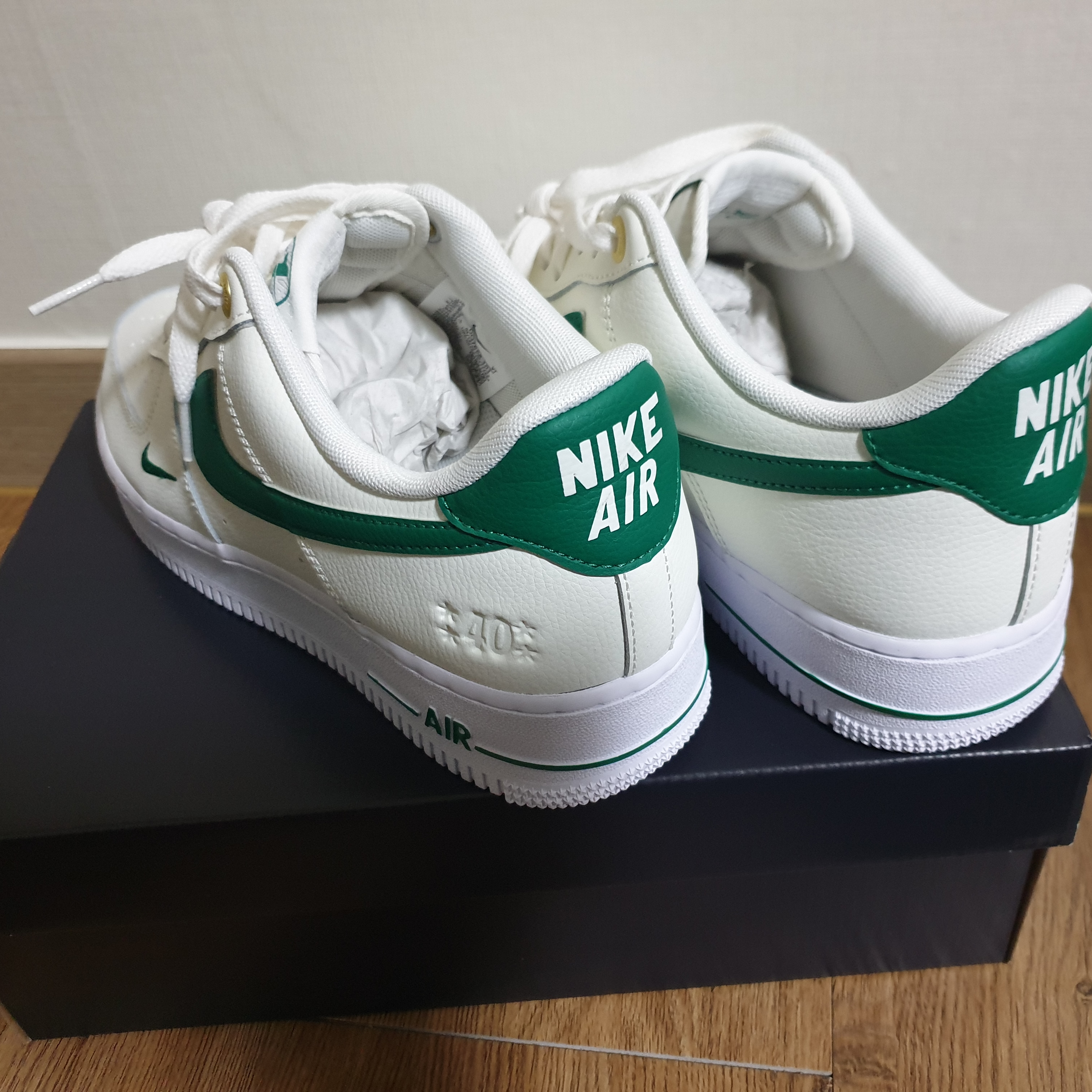 Nike Air Force 1 '07 LV8 40th Anniversary Join Forces Sail Malachite 착용 스타일