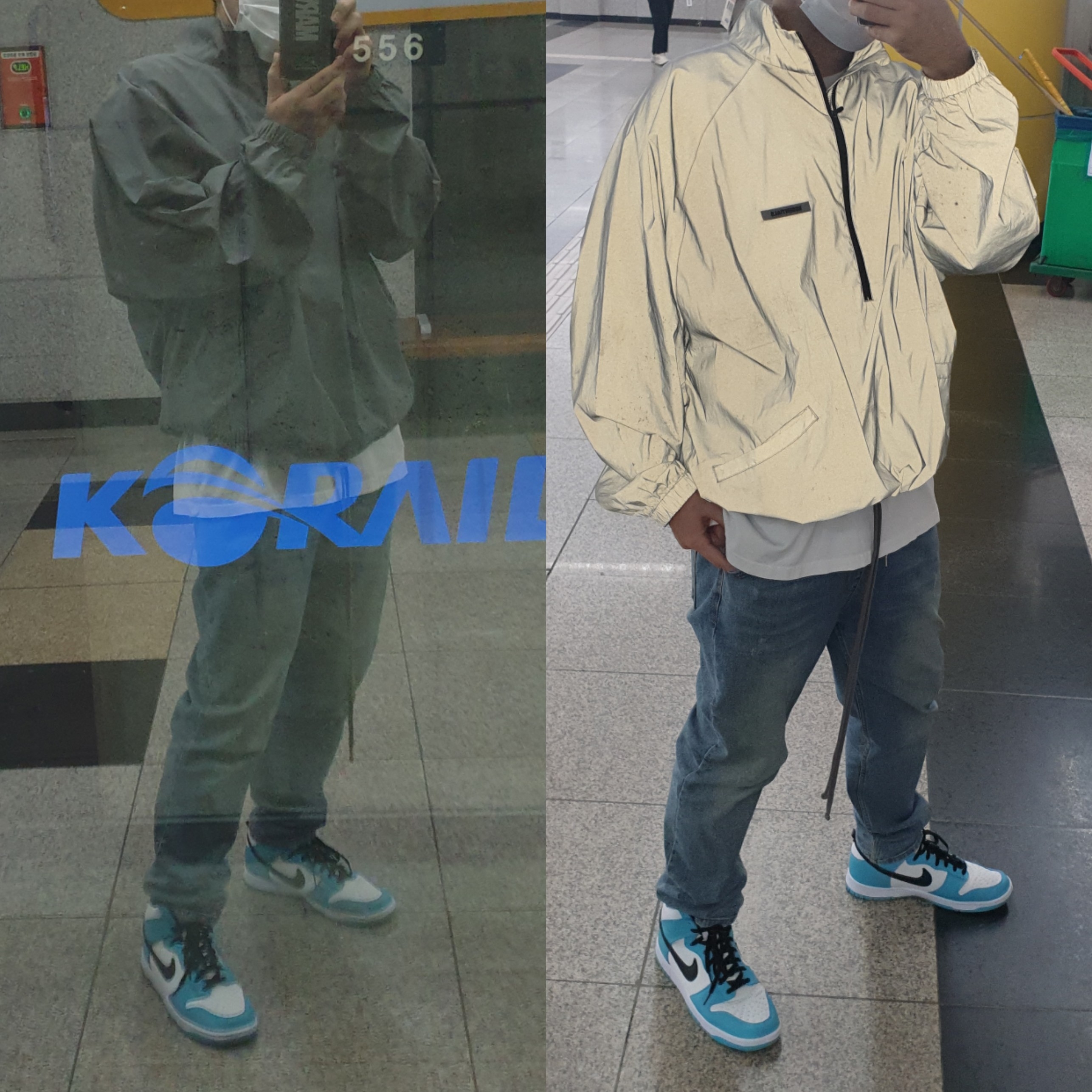 Essentials Track Jacket Silver Reflective - 20SS 착용 스타일