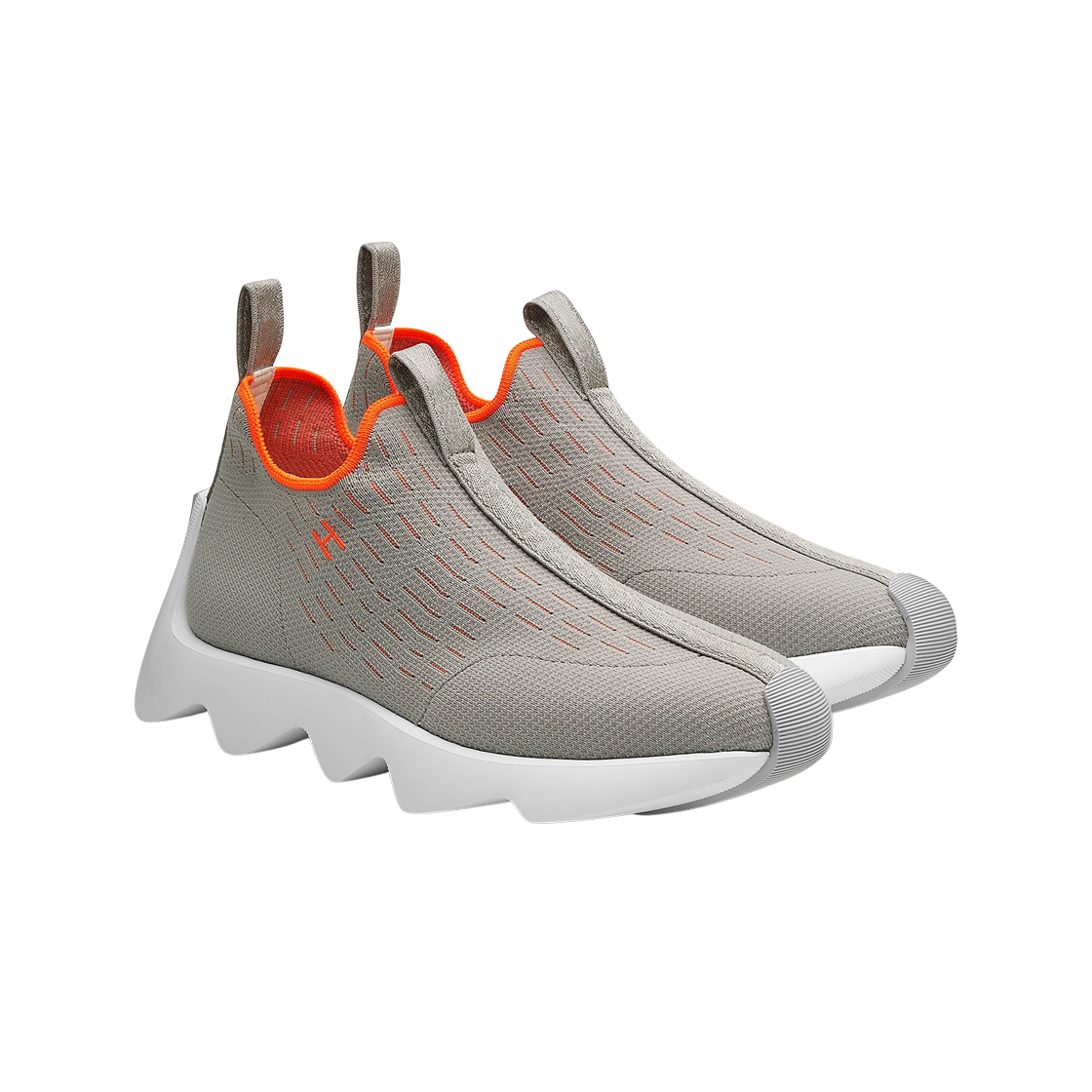 (W) 에르메스 에클레어 스니커즈 니트 & 그리 끌레어((W) Hermes Eclair Sneakers Knit & Gris Clair) - 2