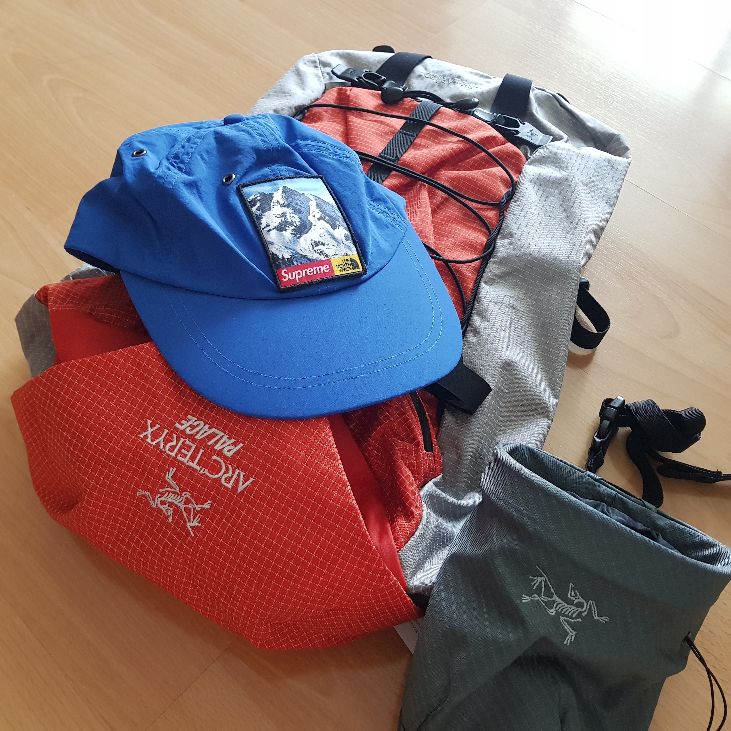 Palace x Arc'teryx Alpha AR 20 Backpack - 20FW 착용 스타일 - 1