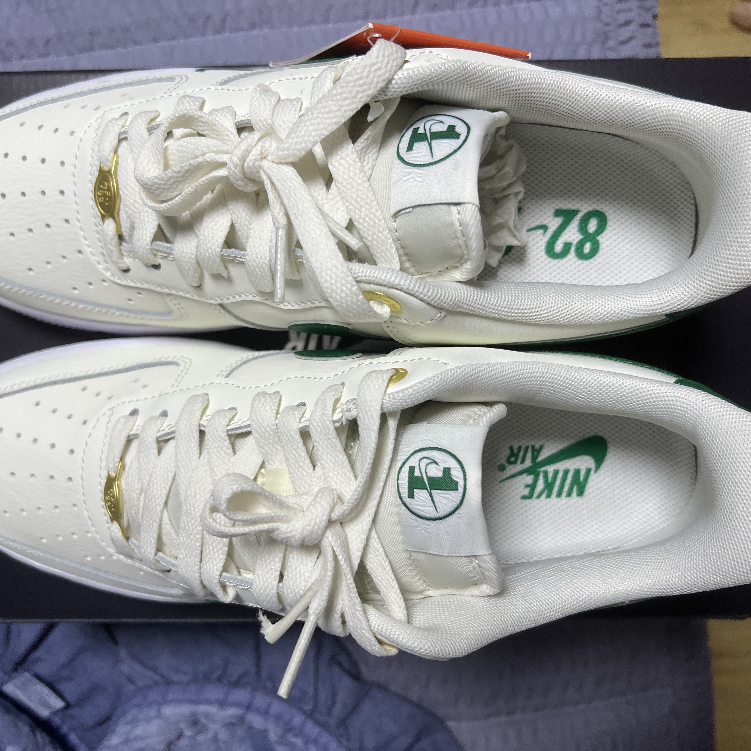 Nike Air Force 1 '07 LV8 40th Anniversary Join Forces Sail Malachite 착용 스타일 - 1