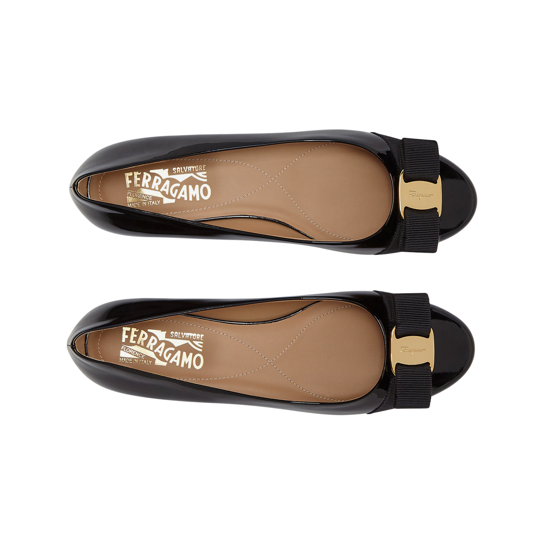 (W) 페라가모 바리나 발레 플랫 블랙 - B((W) Ferragamo Varina Bellet Flat Black - B) - 2