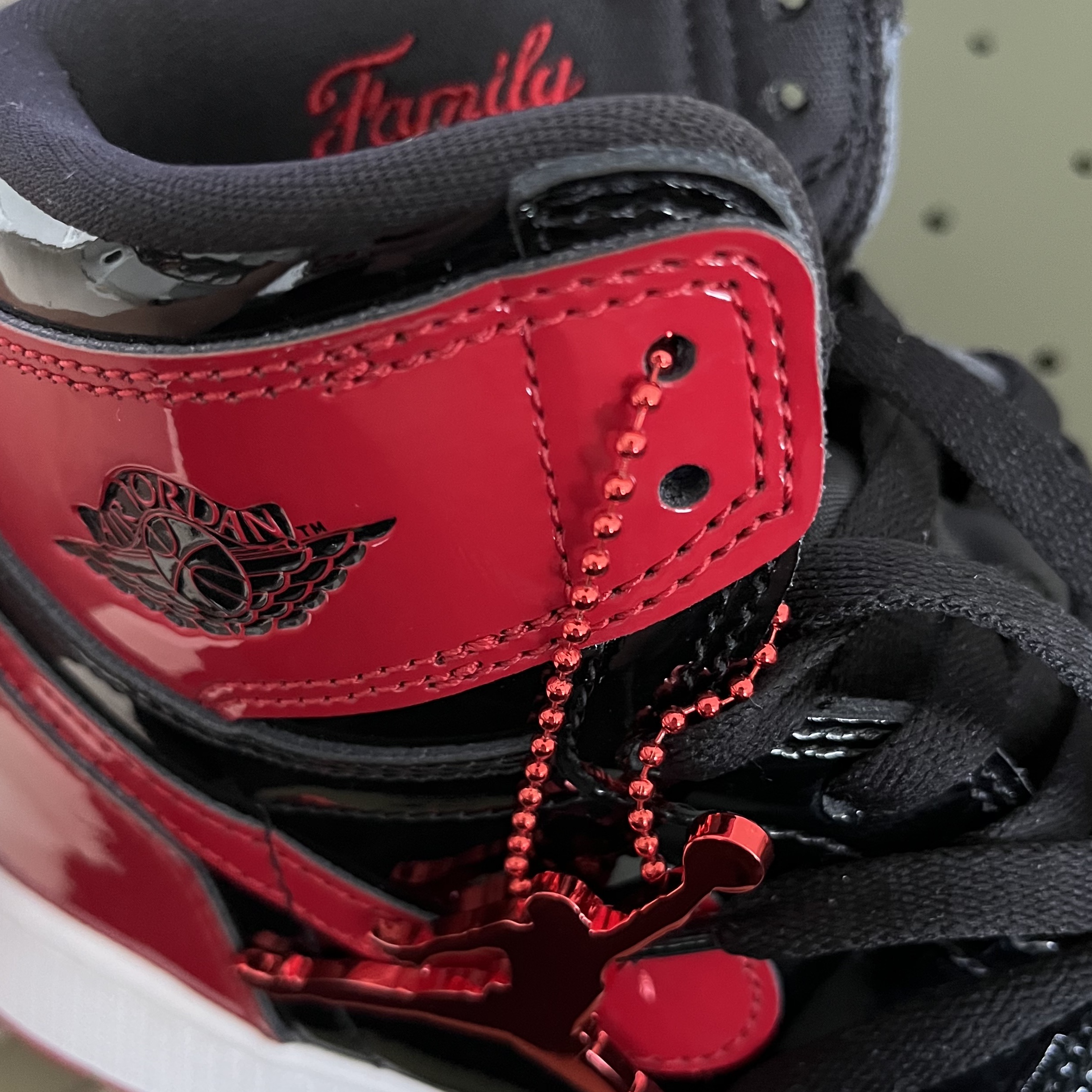 (GS) Jordan 1 Retro High OG Patent Bred 착용 스타일 - 2