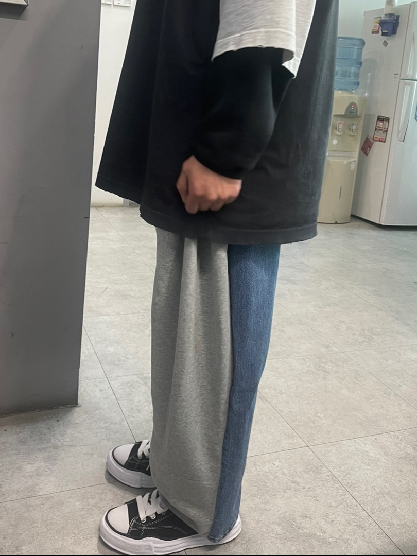 Maison Mihara Yasuhiro Peterson OG Sole Canvas Low Sneakers Black 착용 스타일 - 2