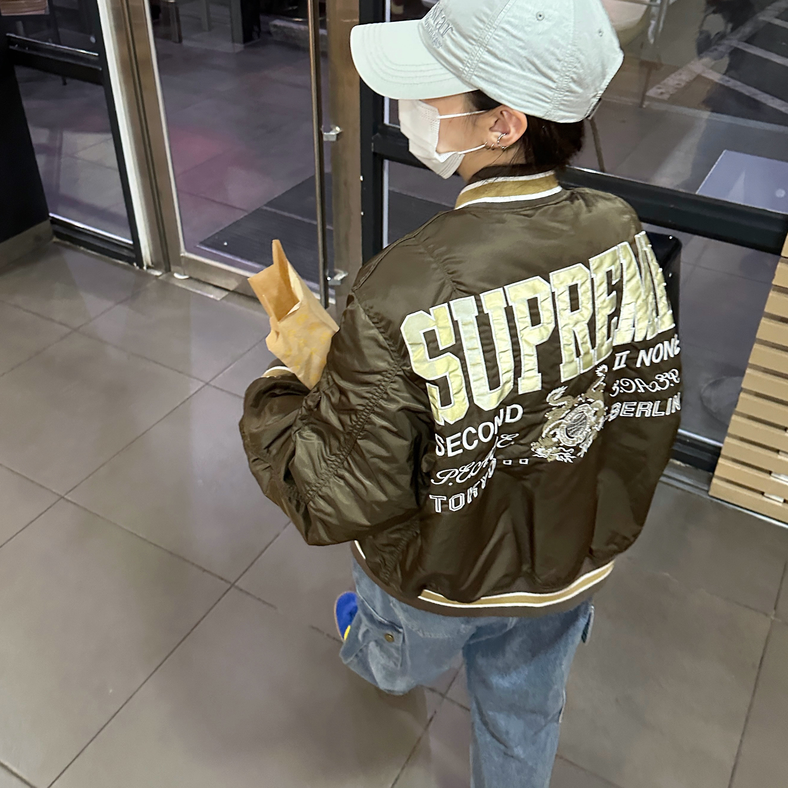Supreme Second To None MA-1 Jacket Brown - 22SS 착용 스타일