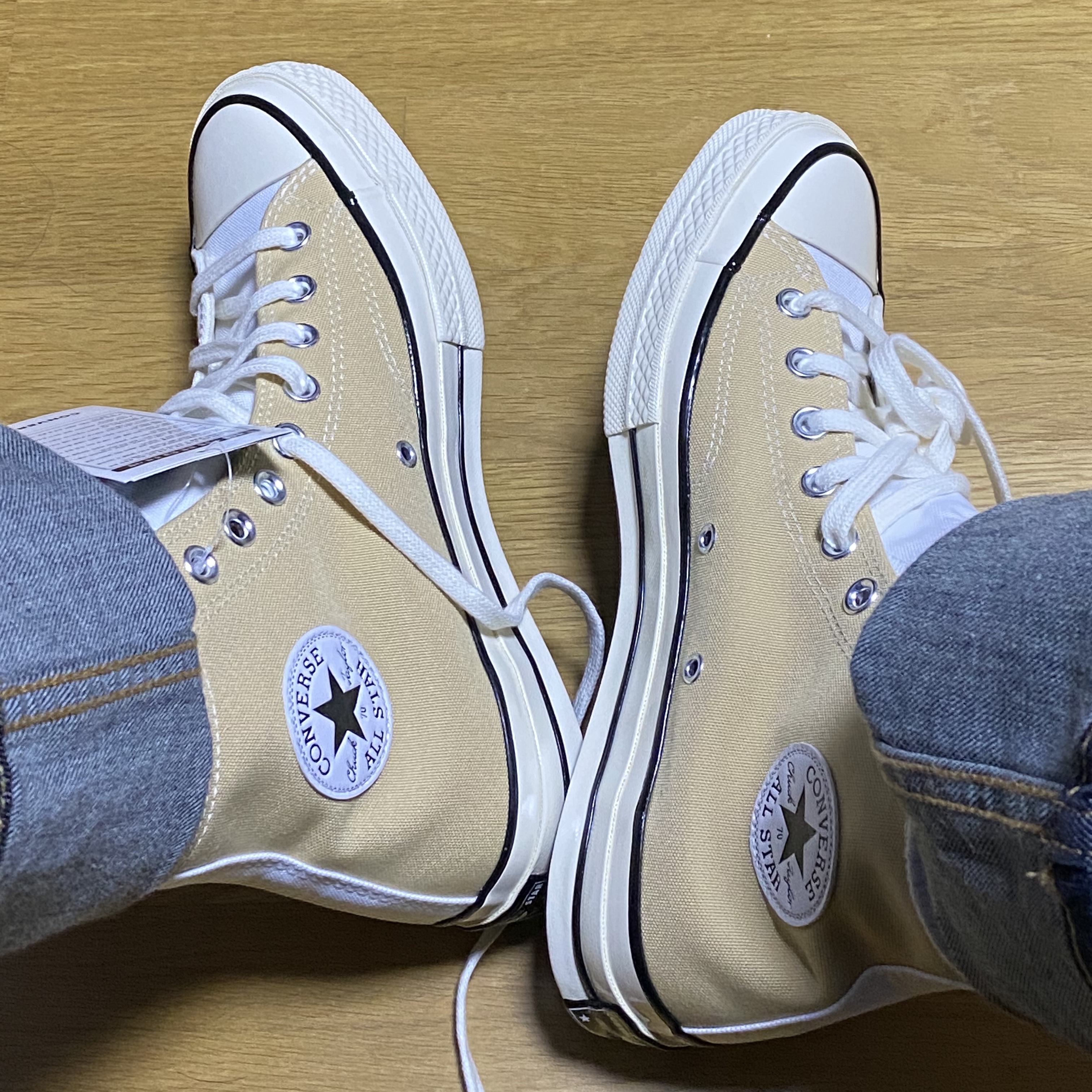 Converse Chuck 70 High Tri-Panel Sesame 착용 스타일