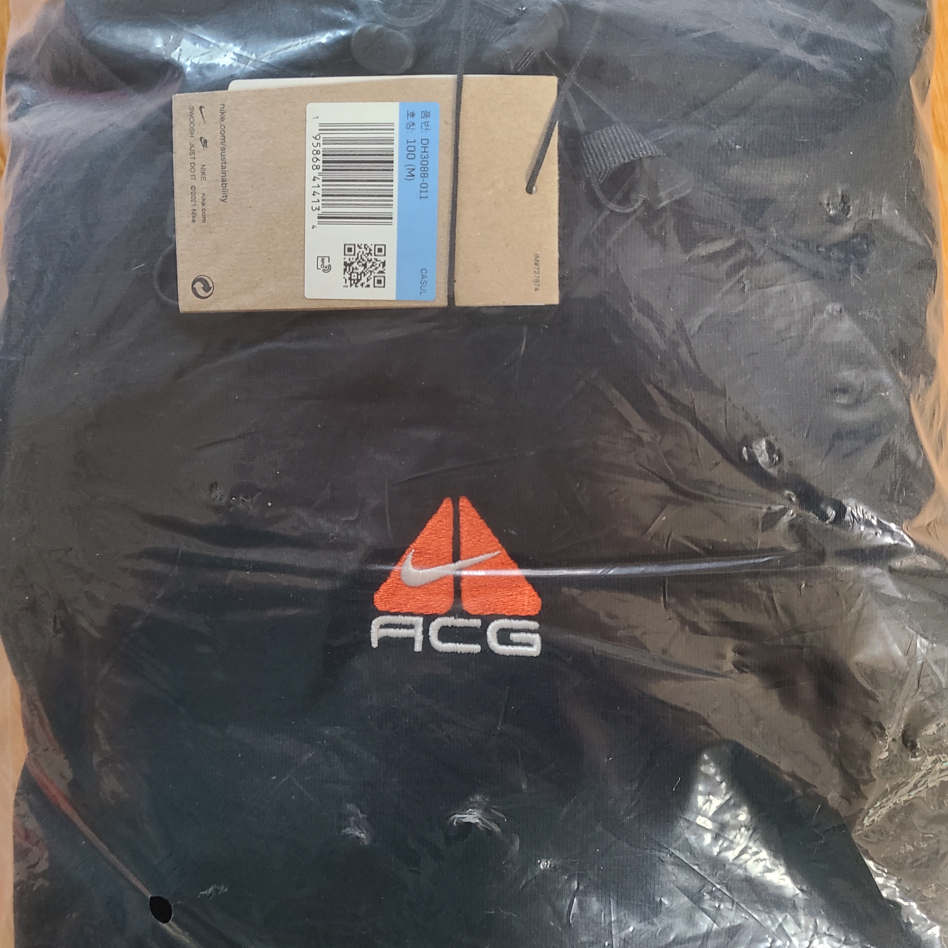Nike ACG Therma-Fit Pullover Fleece Hoodie Black Dark Smoke Grey - Asia 착용 스타일