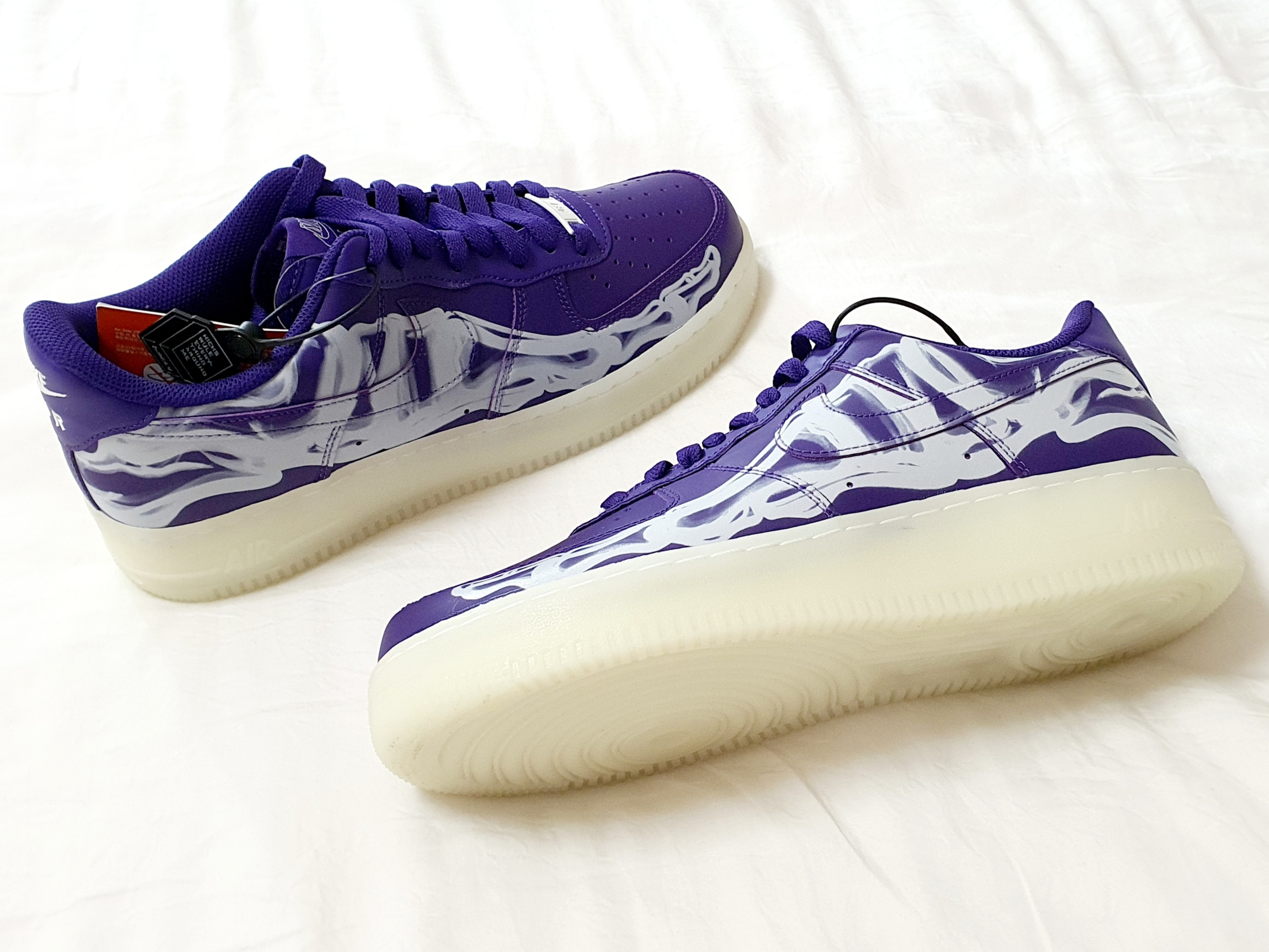Nike Air Force 1 Low '07 Purple Skeleton 착용 스타일 - 1