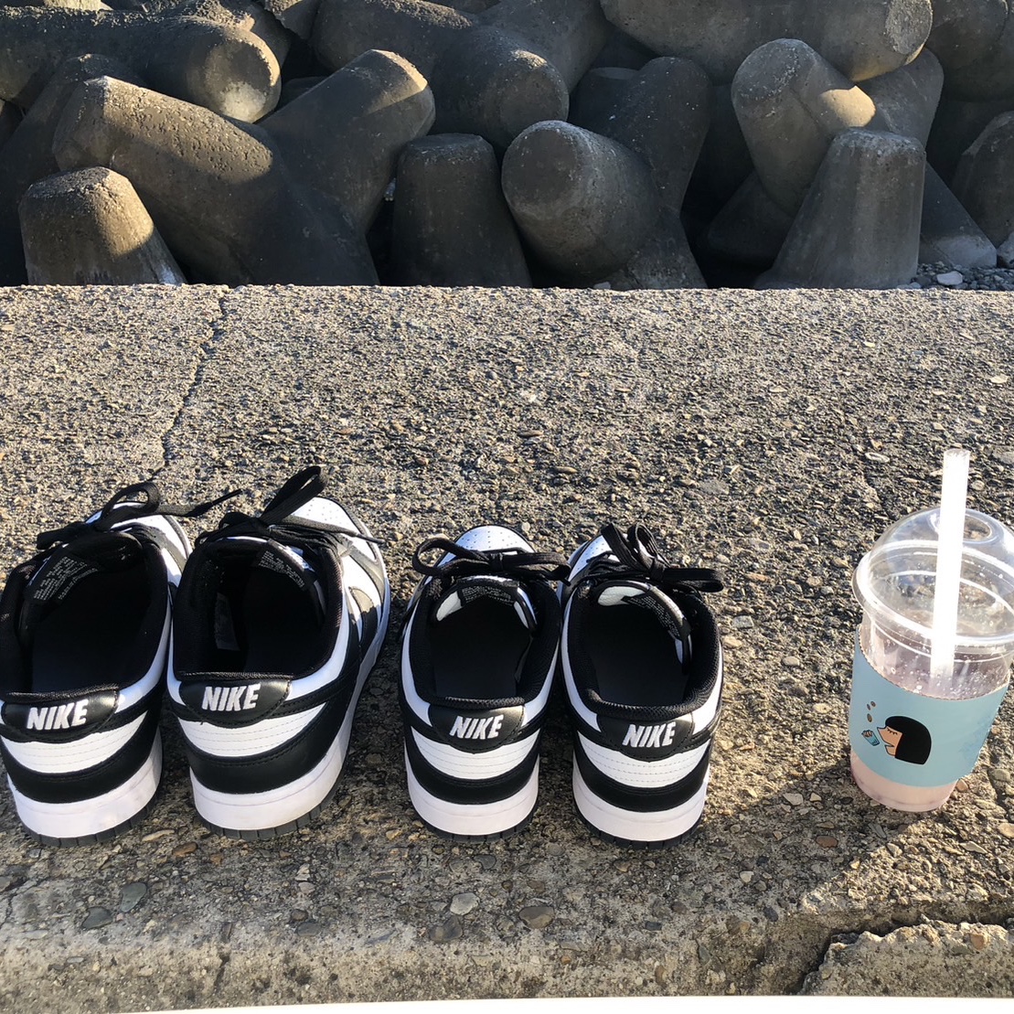 Nike Dunk Low Retro Black, (W) Nike Dunk Low Black 착용 스타일 - 3