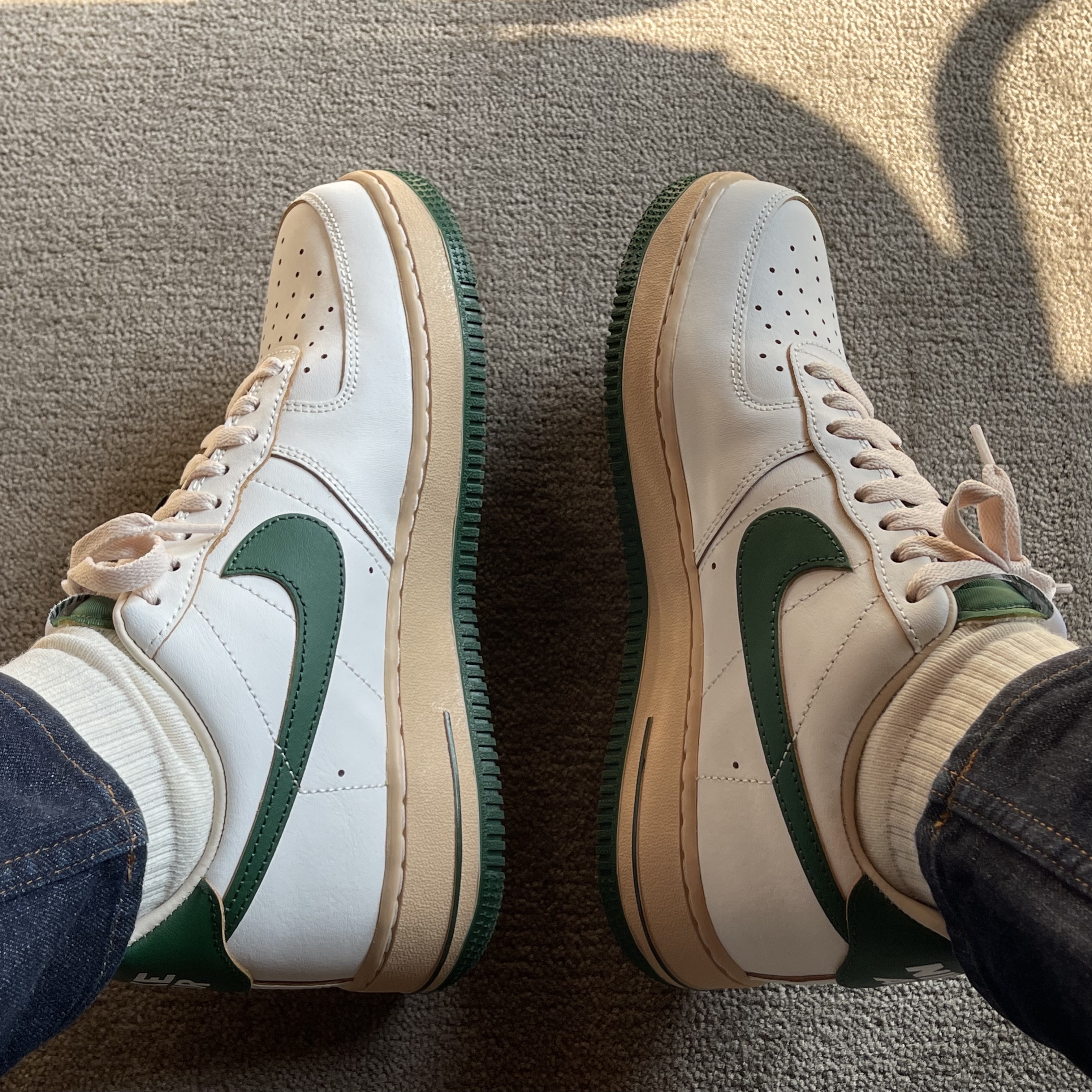 (W) Nike Air Force 1 Low Gorge Green 착용 스타일 - 5