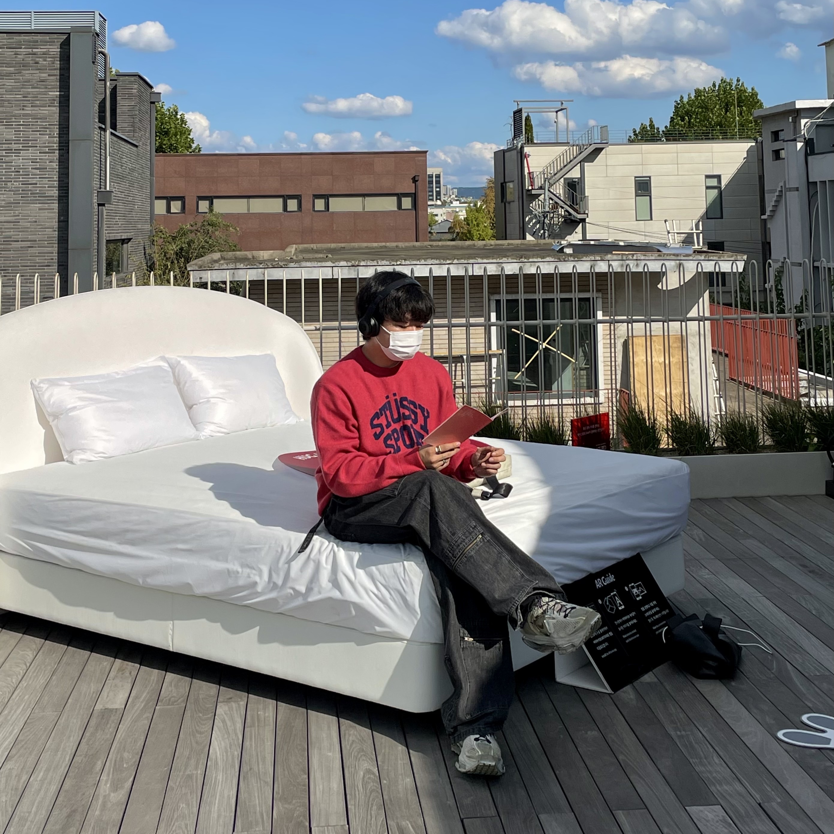 Stussy Sport Sweater Red, Nike x Matthew M Williams Zoom 004 Stone 착용 스타일 - 2