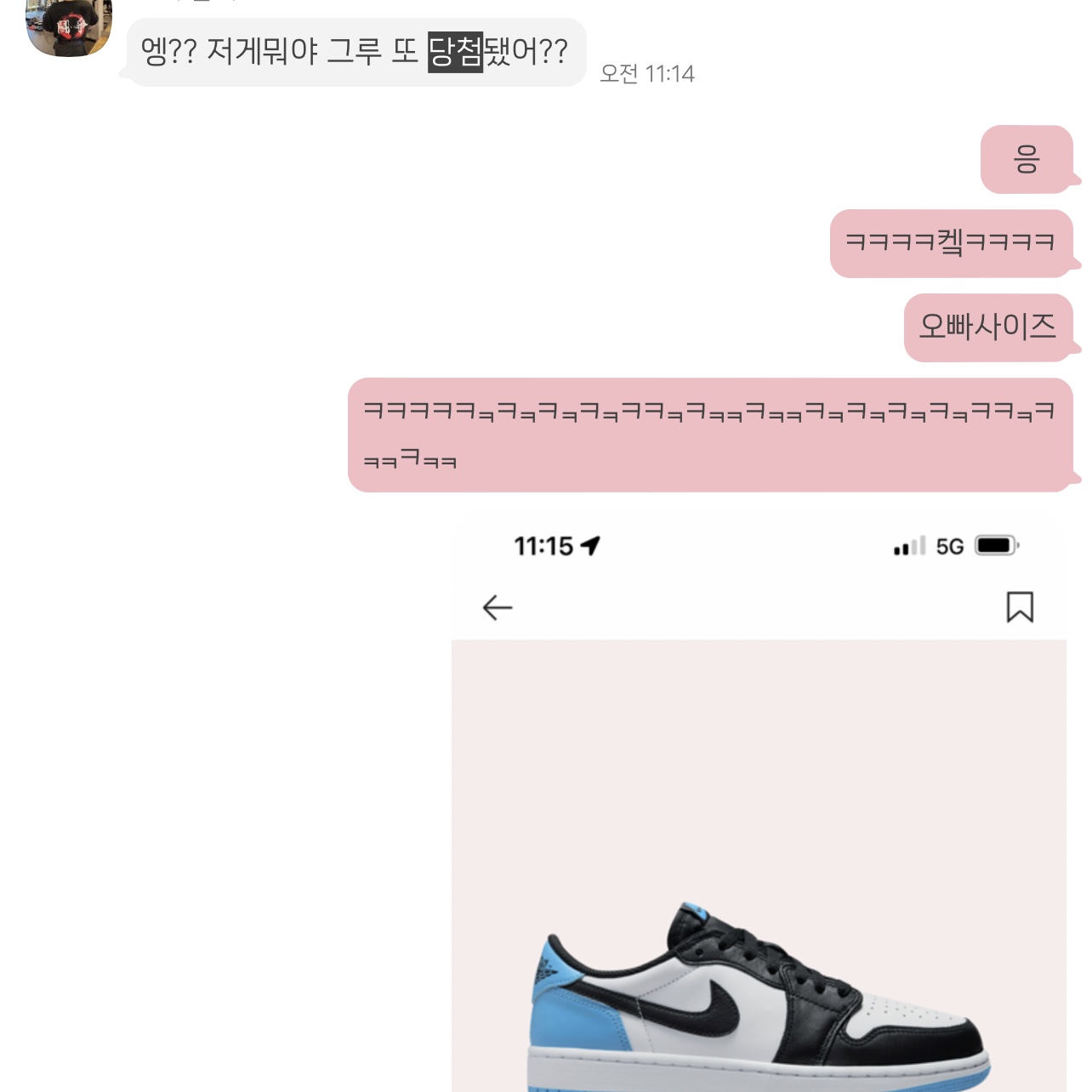Jordan 1 Retro Low OG Black and Dark Powder Blue 착용 스타일