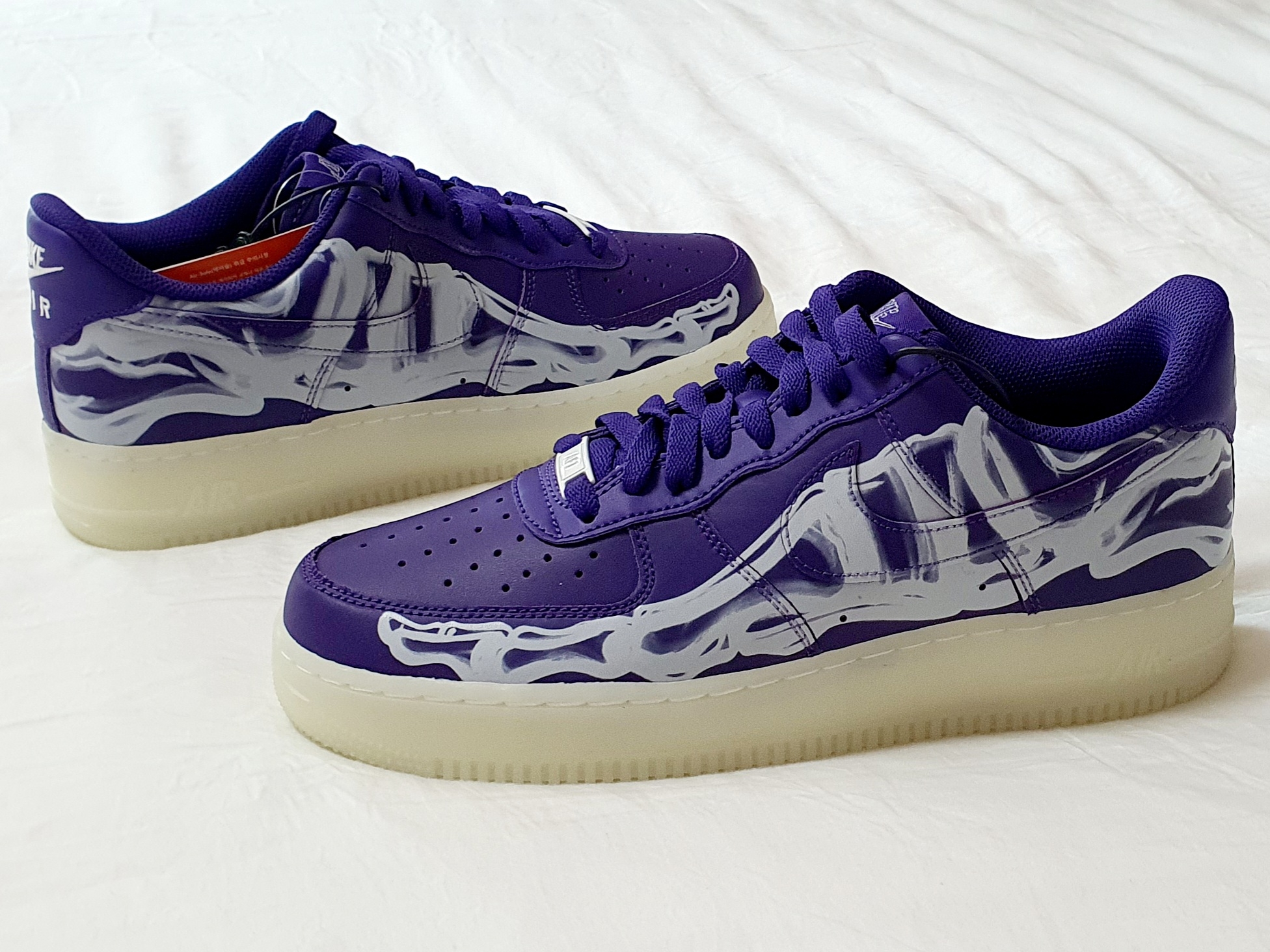 Nike Air Force 1 Low '07 Purple Skeleton 착용 스타일 - 4