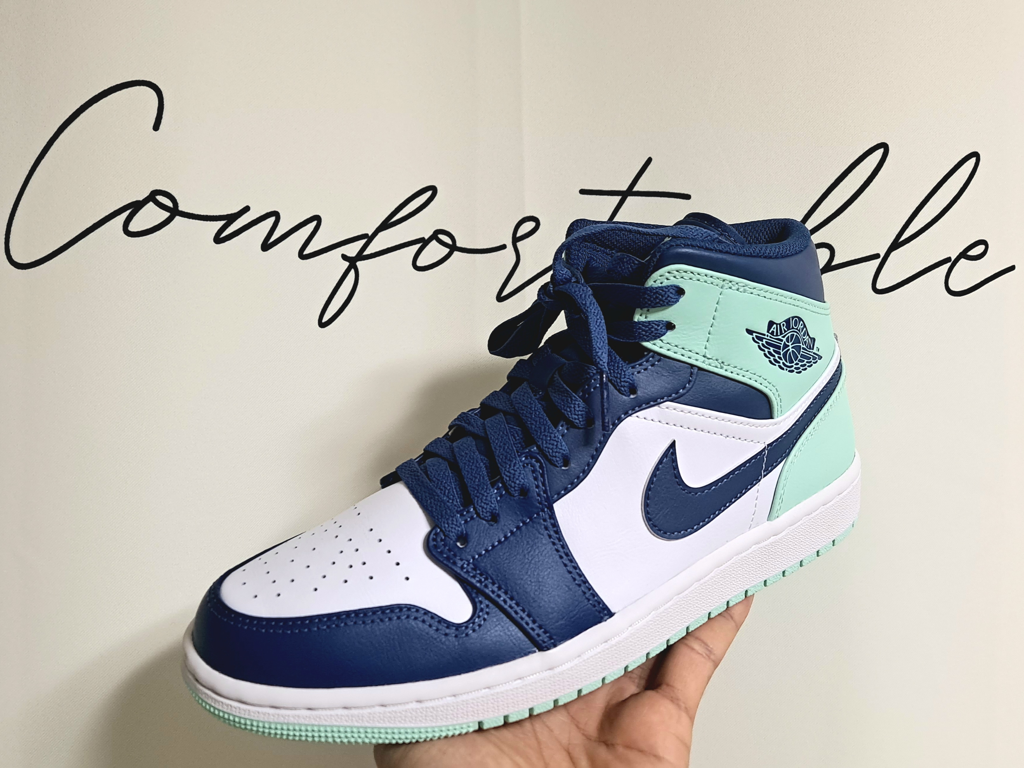 Jordan 1 Mid Blue Mint 착용 스타일 - 1