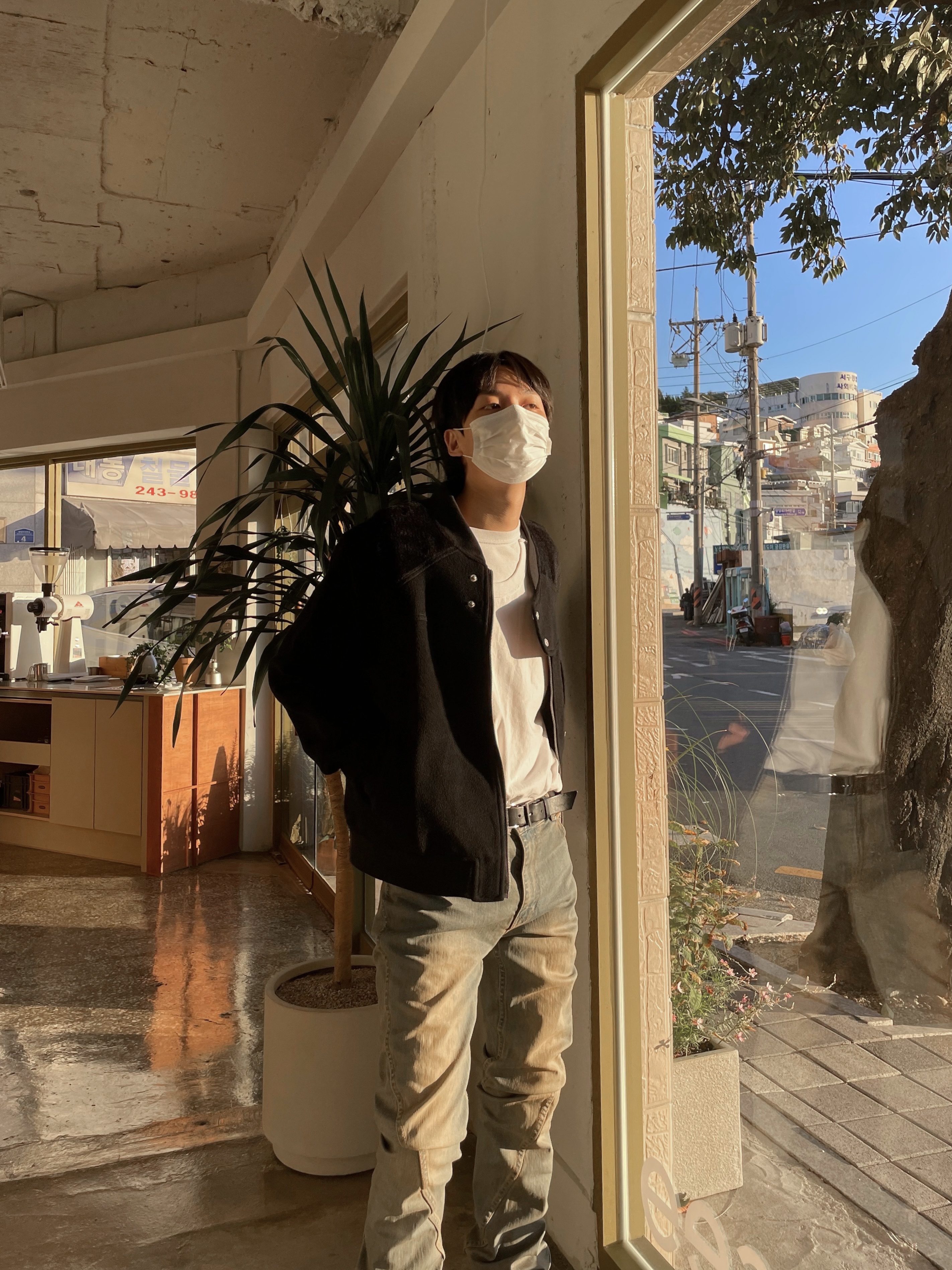 Undermycar Gaudin Alpaca Shoulder Wool Blouson Moonless Night - 22SS 착용 스타일 - 2