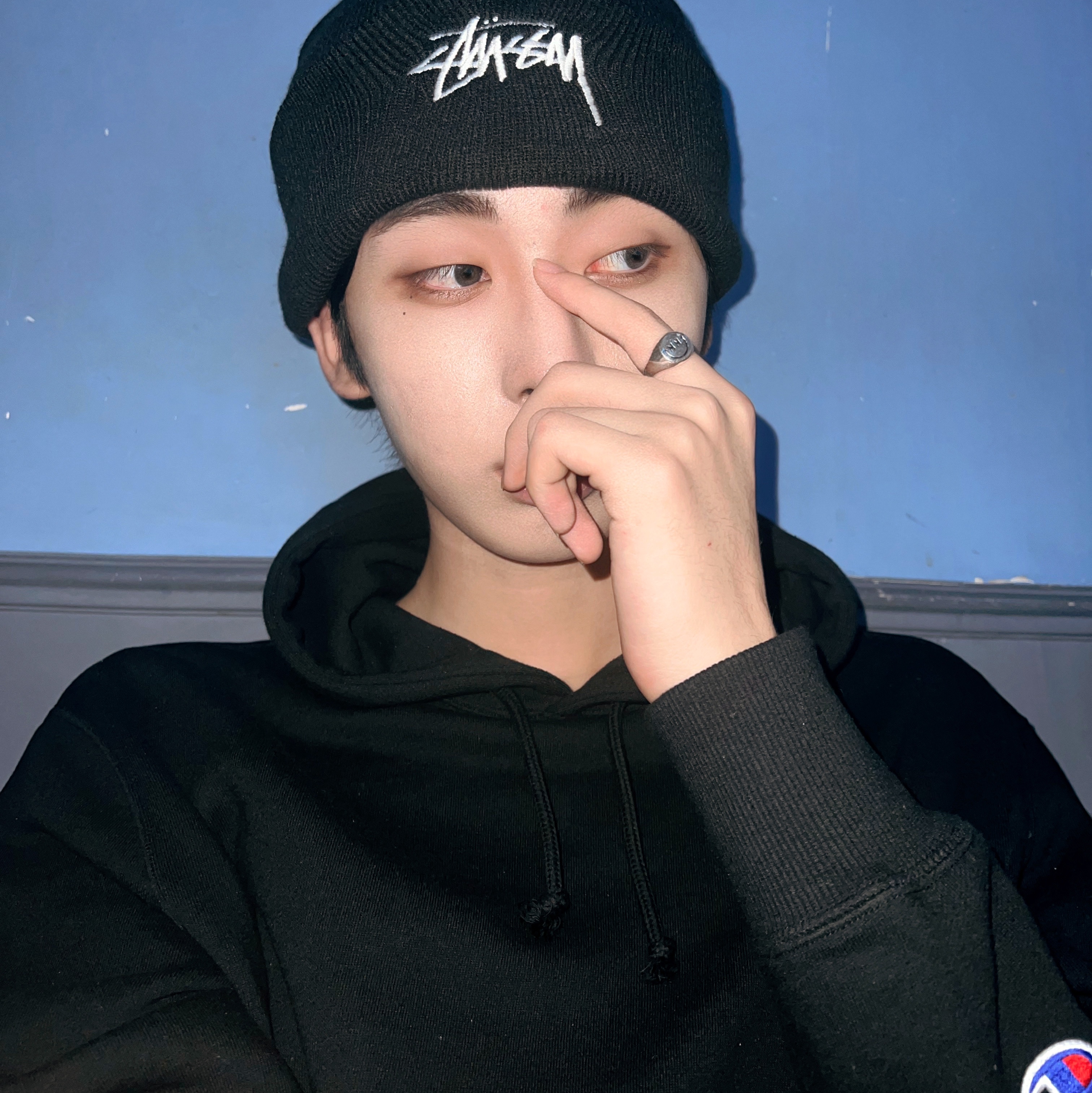 Nike x Stussy Cuff Beanie Black 착용 스타일