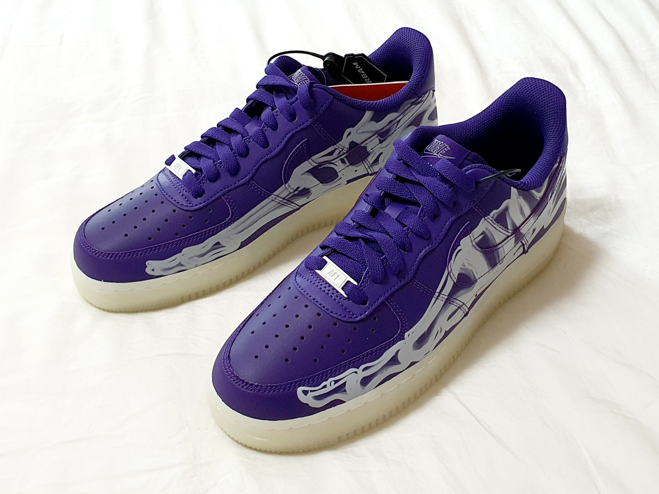 Nike Air Force 1 Low '07 Purple Skeleton 착용 스타일 - 2