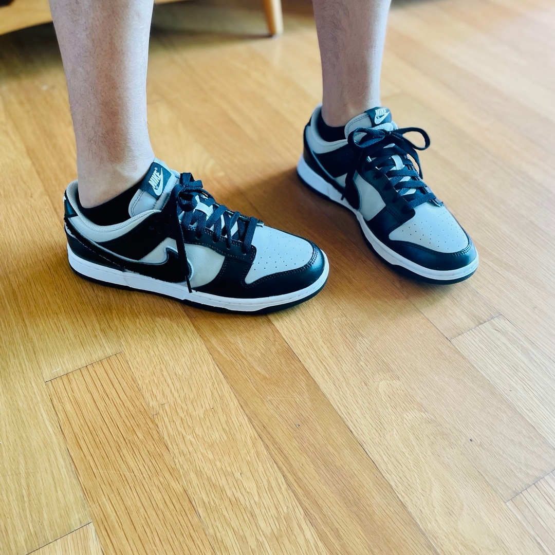 Nike Dunk Low Retro Grey Fog Black 착용 스타일 - 1