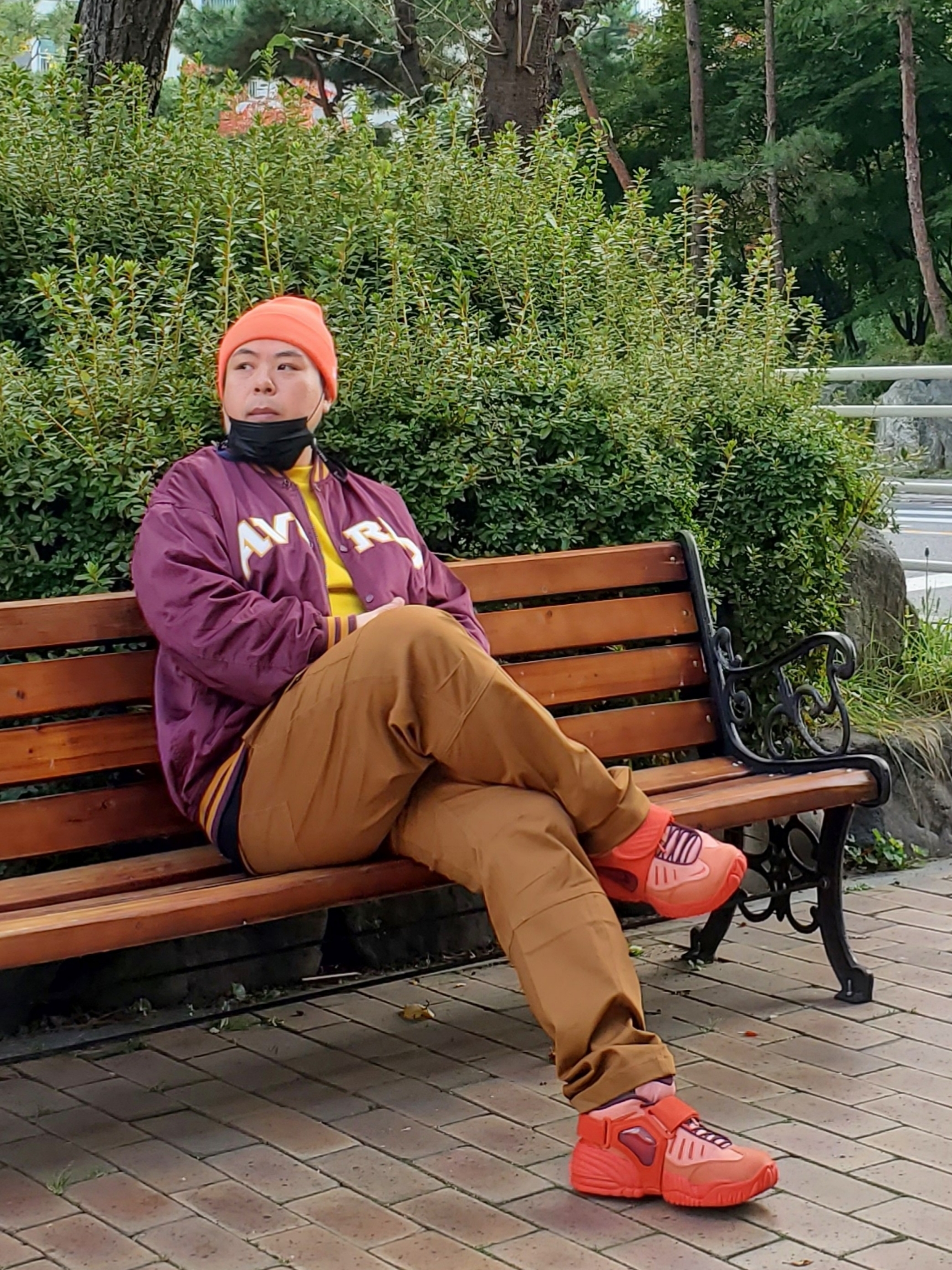 Nike x Ambush Air Adjust Force SP Light Madder Root and Burgundy Crush 착용 스타일 - 1
